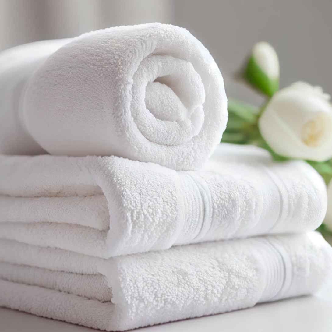 Set 4 Toallas de Baño Blancas | Home Textiles-3