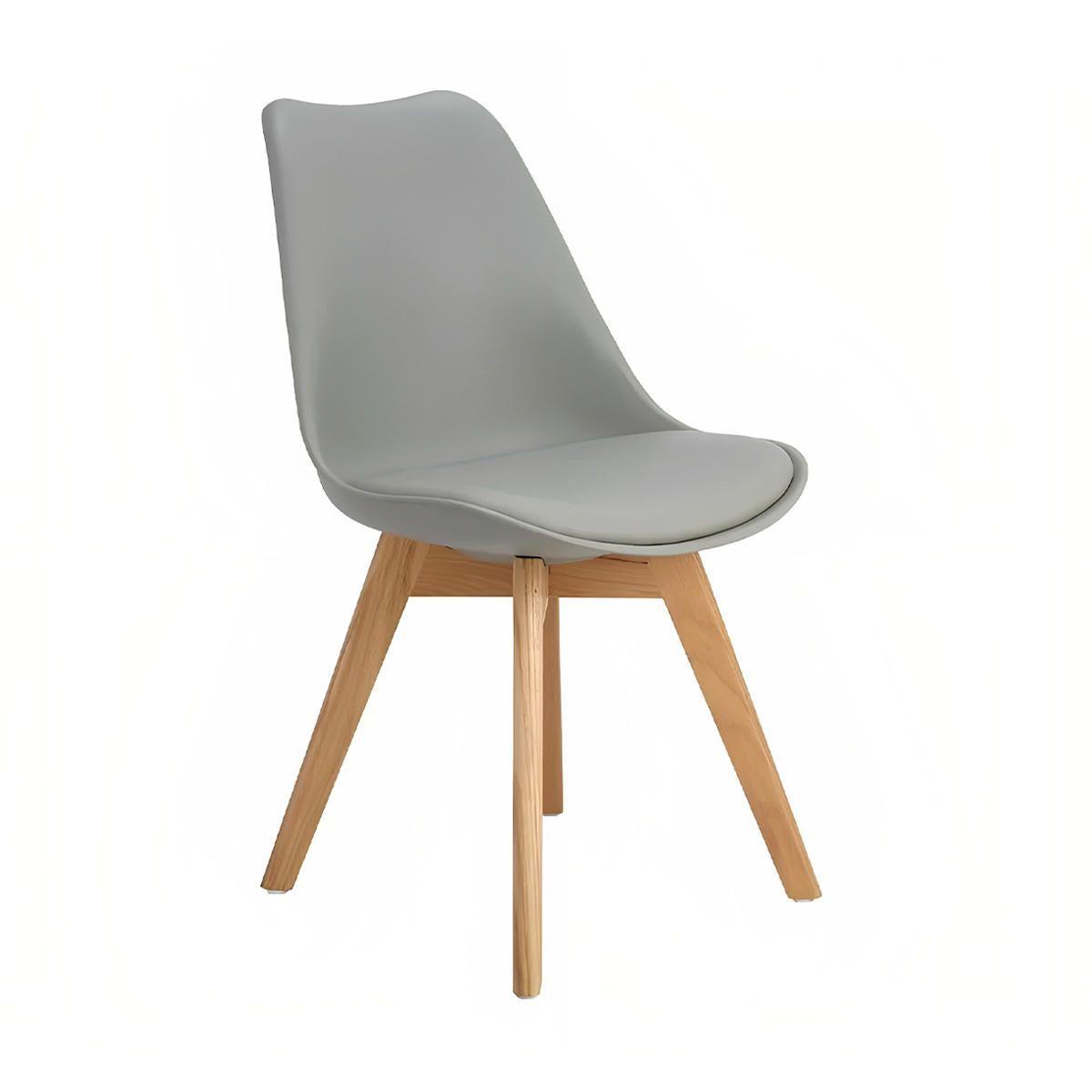 Pack 4 Sillas Tulip Acolchada Gris-1