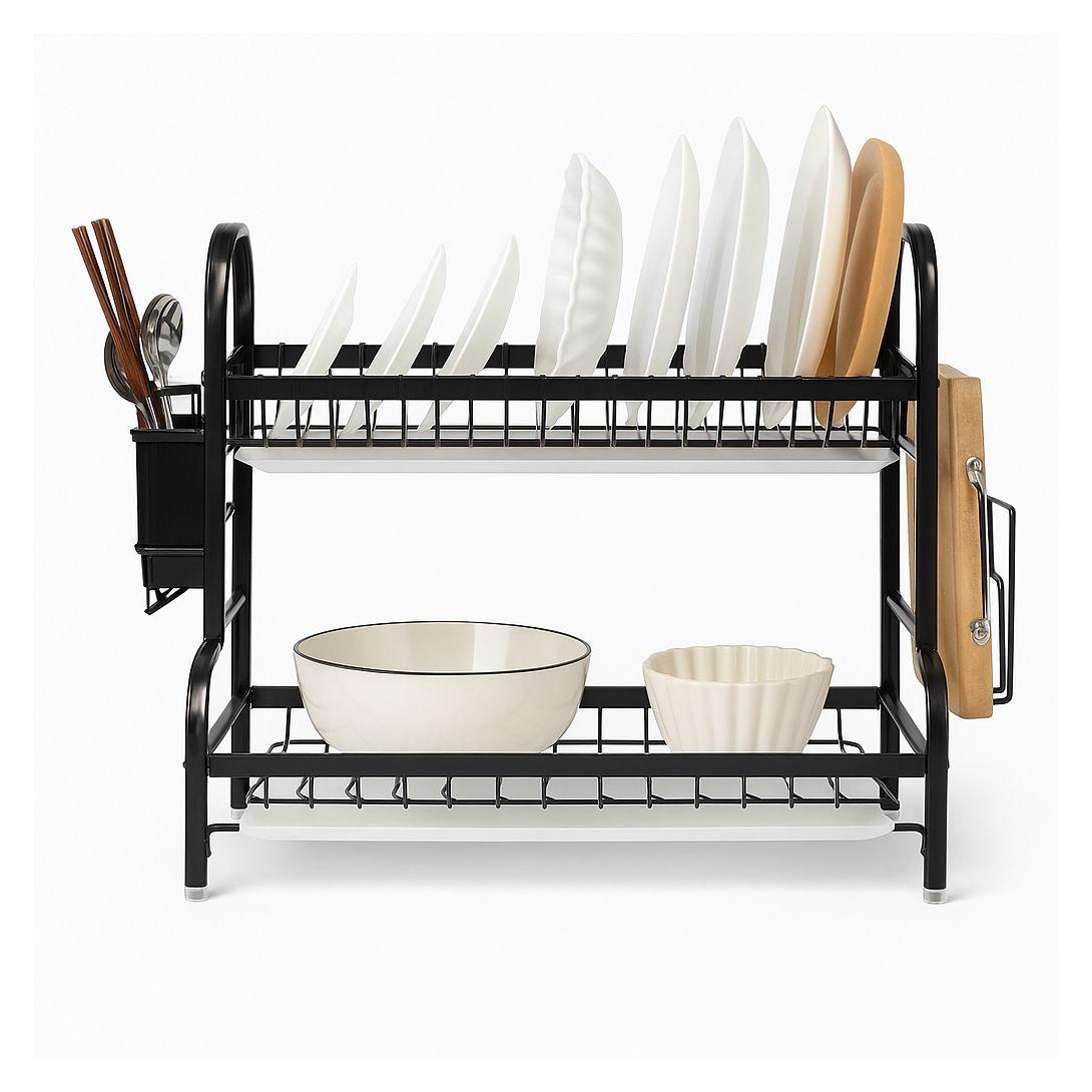 SECA PLATOS COCINA 2 NIVELES BLANCO-2
