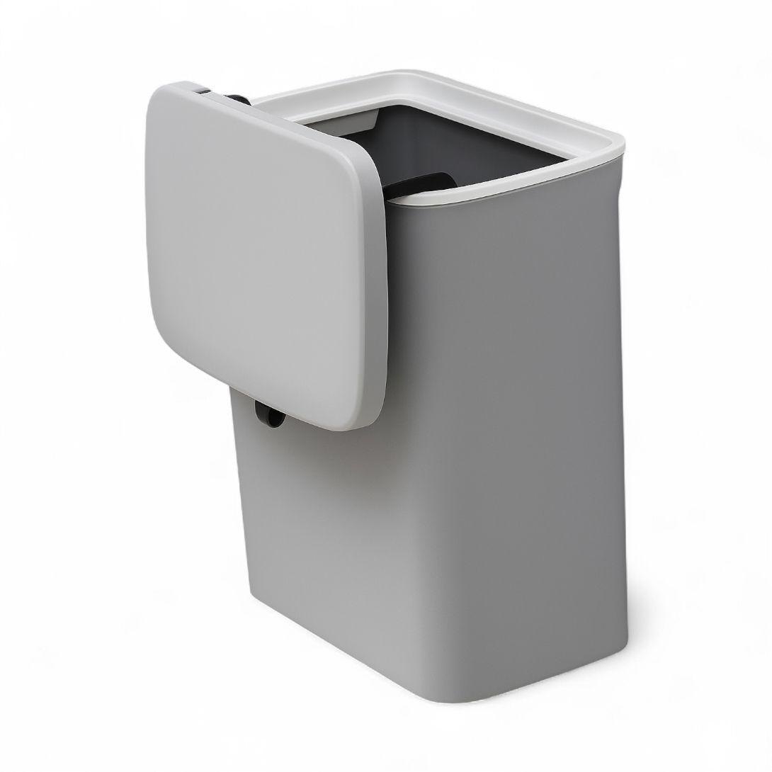 BASURERO COLGANTE DE PUERTA PARA COCINA GRIS-6