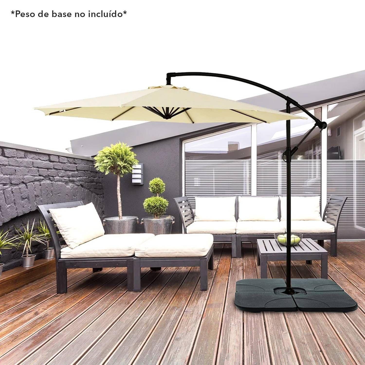 Quitasol Lateral 3mt Soporte Pedestal Extendible Uv-2