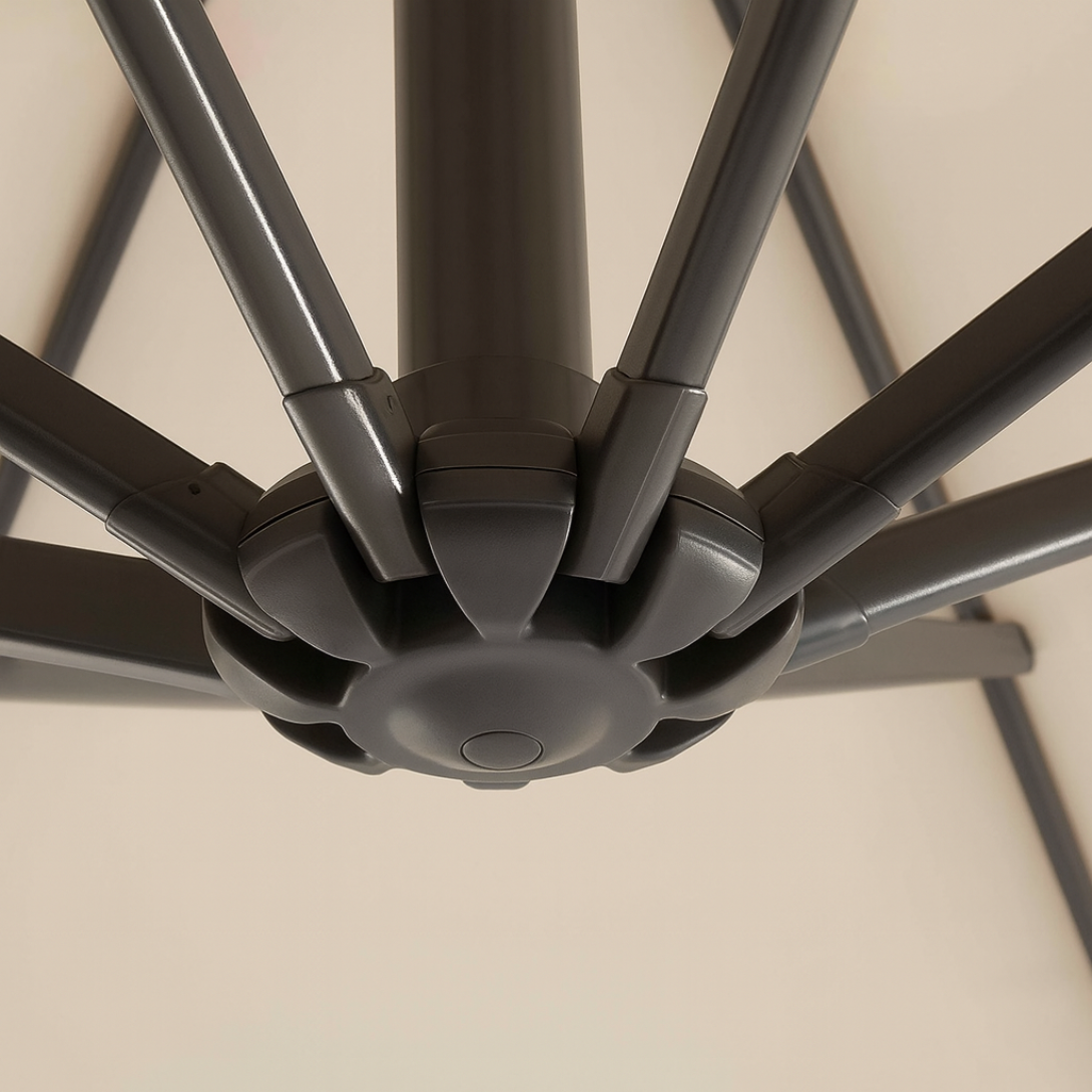 Quitasol Lateral 3mt Soporte Pedestal Extendible Uv-3