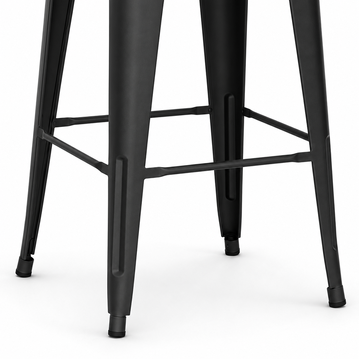 Pack 4 Pisos De Metal Tolix Asiento Madera-7