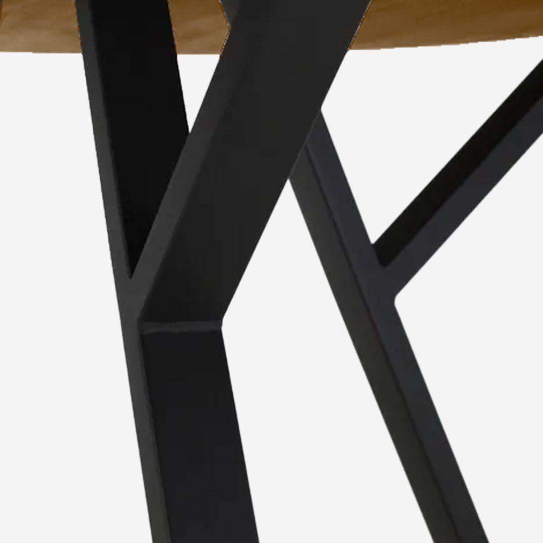 Mesa Redonda Beni | Diseño Contemporáneo con Madera Olmo y Patas Metálicas-4
