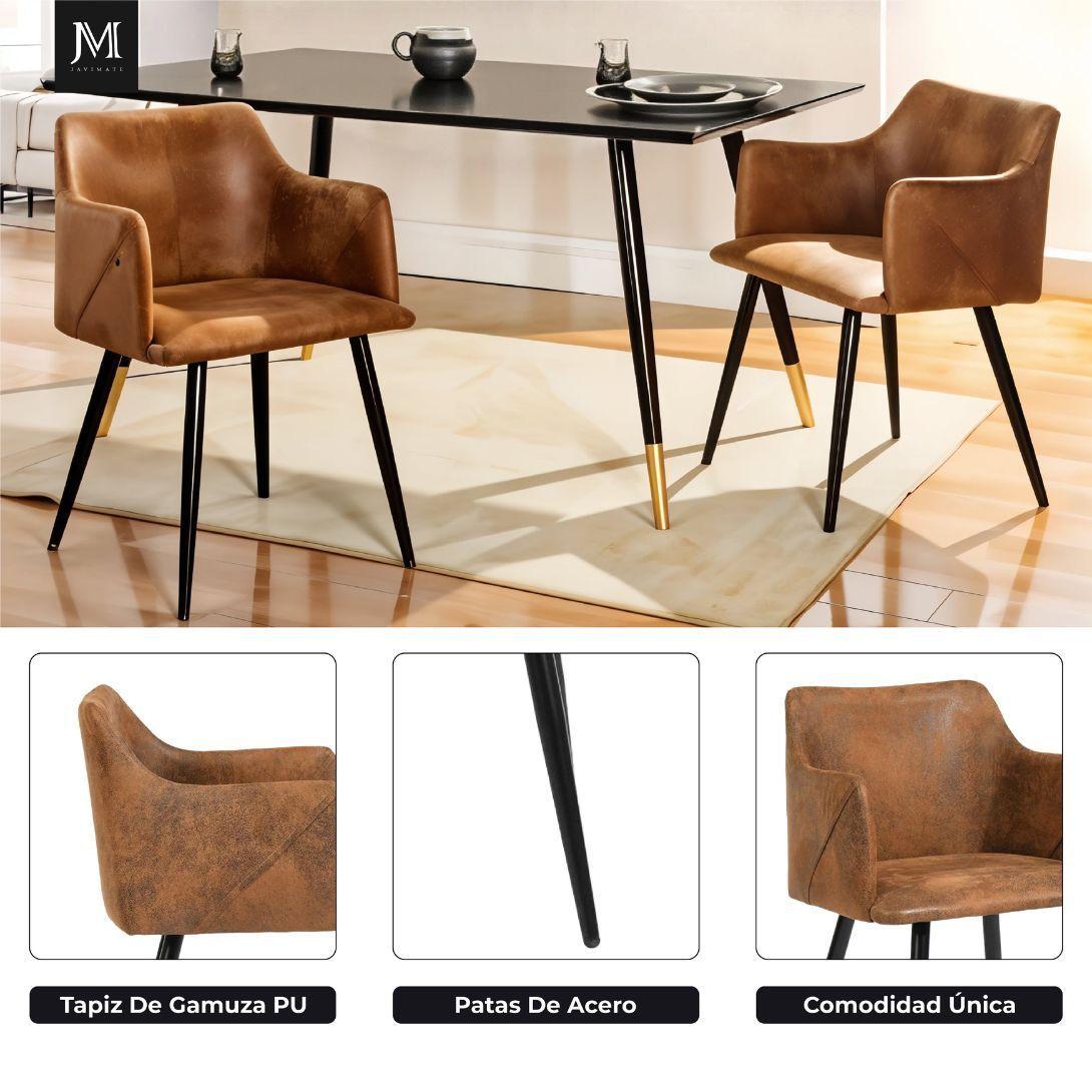 Pack 2 Sitiales De Comedor Vintage Café-6