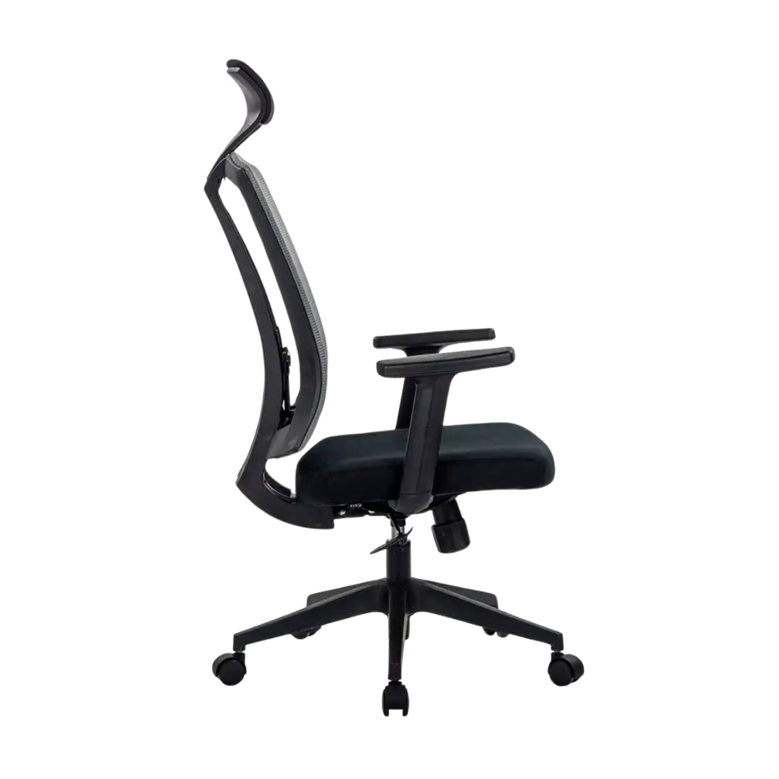 Silla De Oficina Ergonomica Pro Apoyacabeza Javimate Color Negro-2