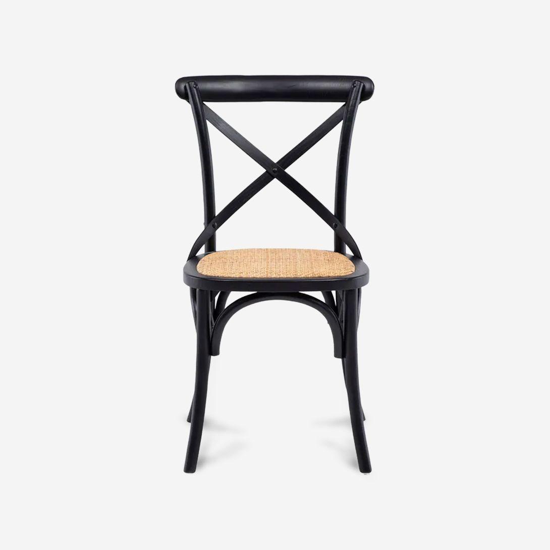 Silla De Comedor Crossback Madera Negra-3