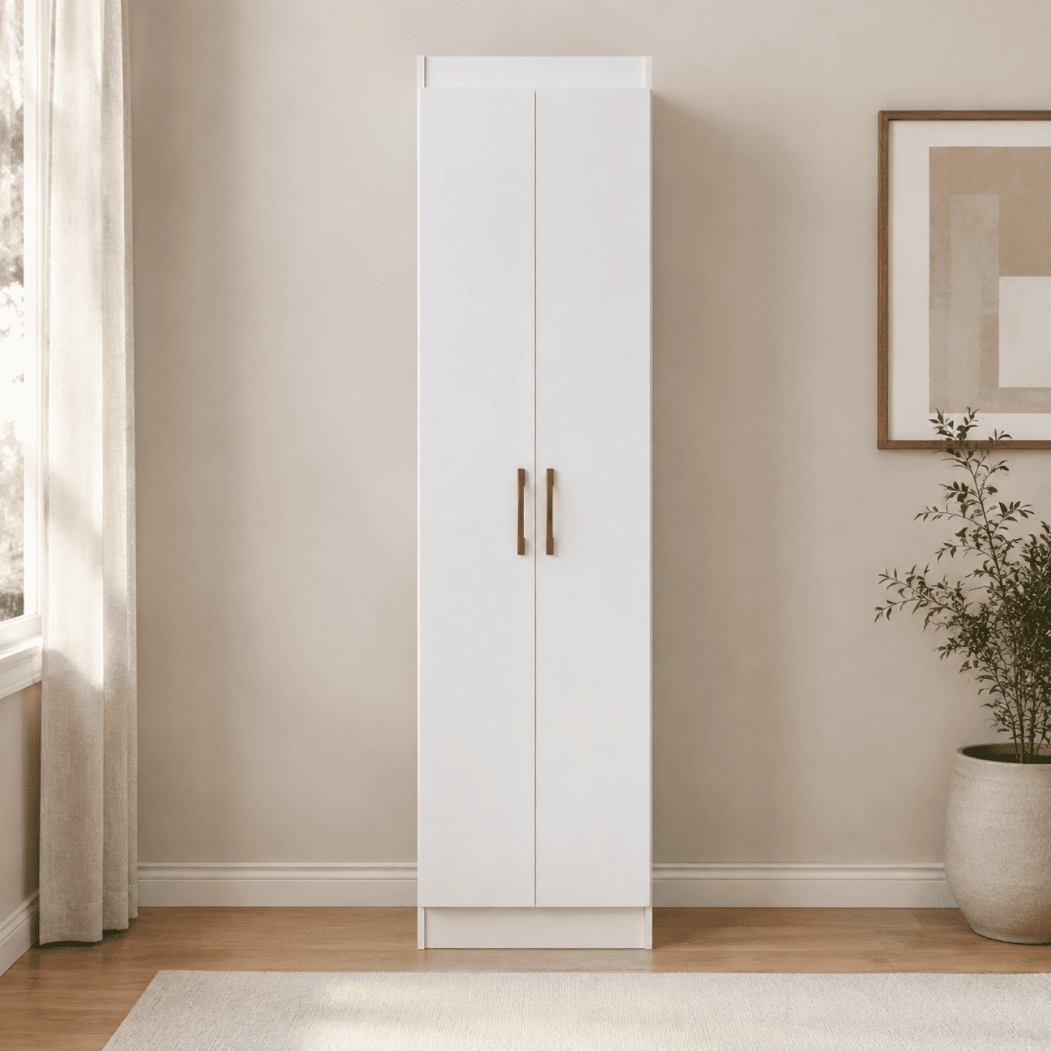 Clóset Multiuso 2 Puertas 4 Repisas Blanco 183x52x36 cm-0