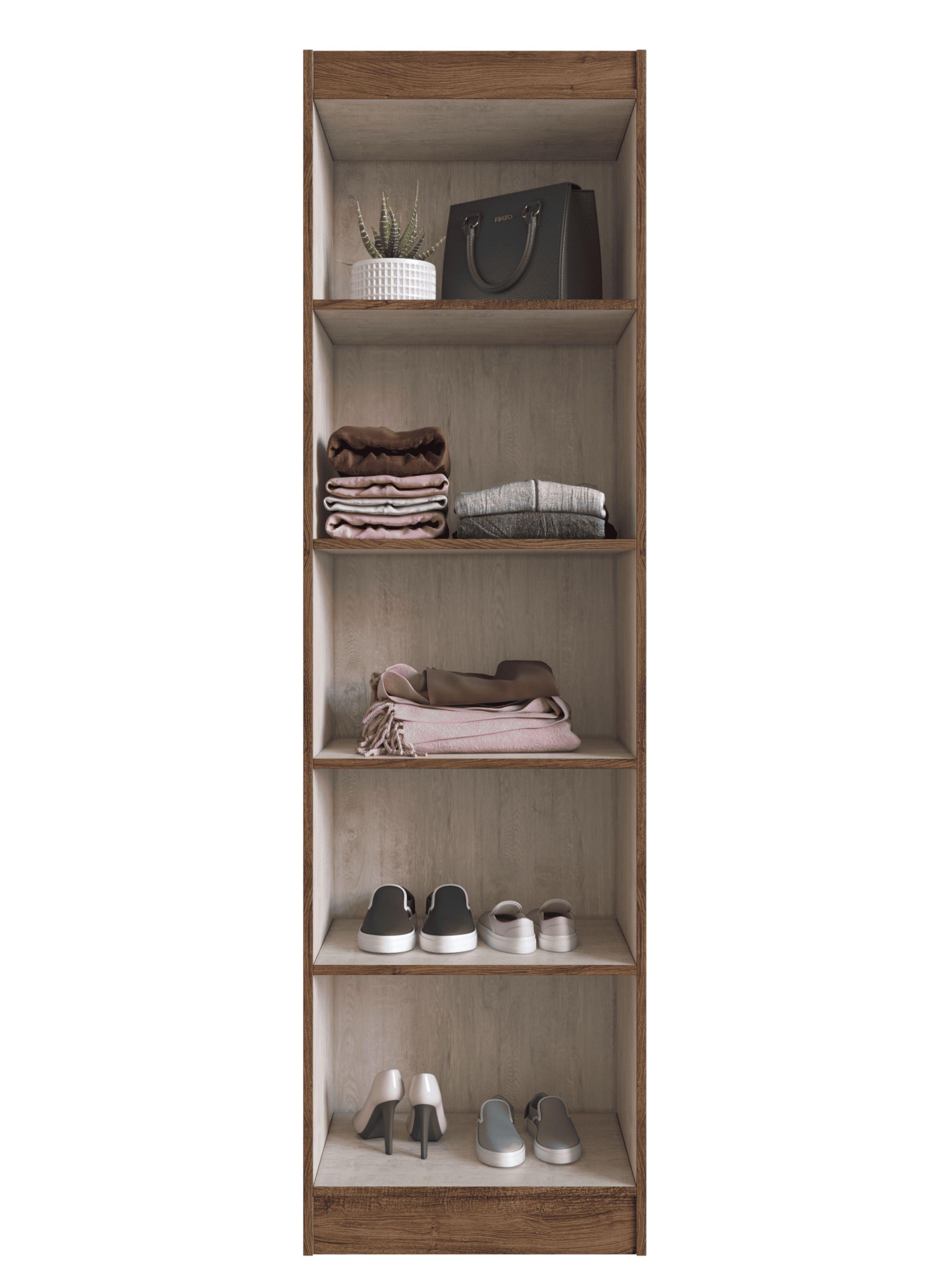 Clóset Multiuso 2 Puertas 4 Repisas Café 183x52x36 cm-4