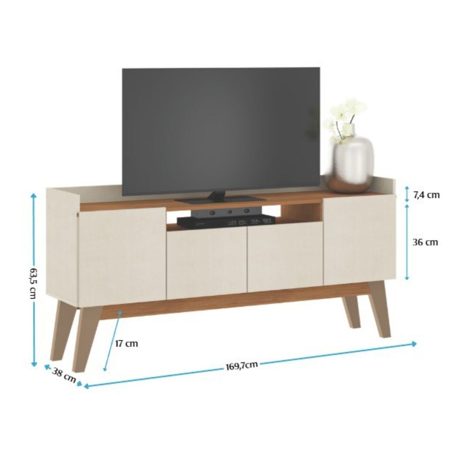 RACK TV HASTA 70 PULGADAS 169X63X38 CM BEIGE - FLORENCIA-2