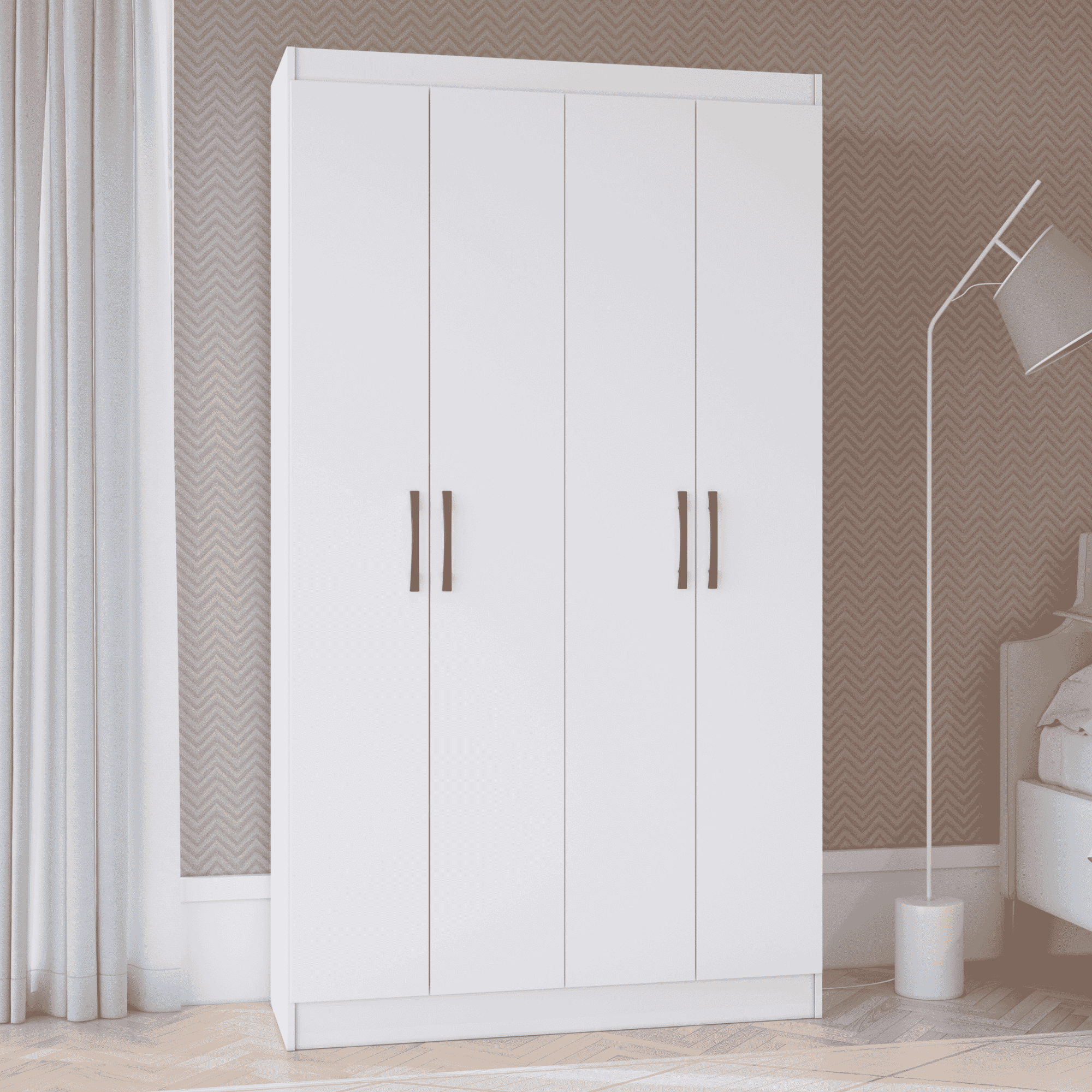 CLÓSET MULTIUSO 4 PUERTAS 8 REPISAS BLANCO 175X92X32-0