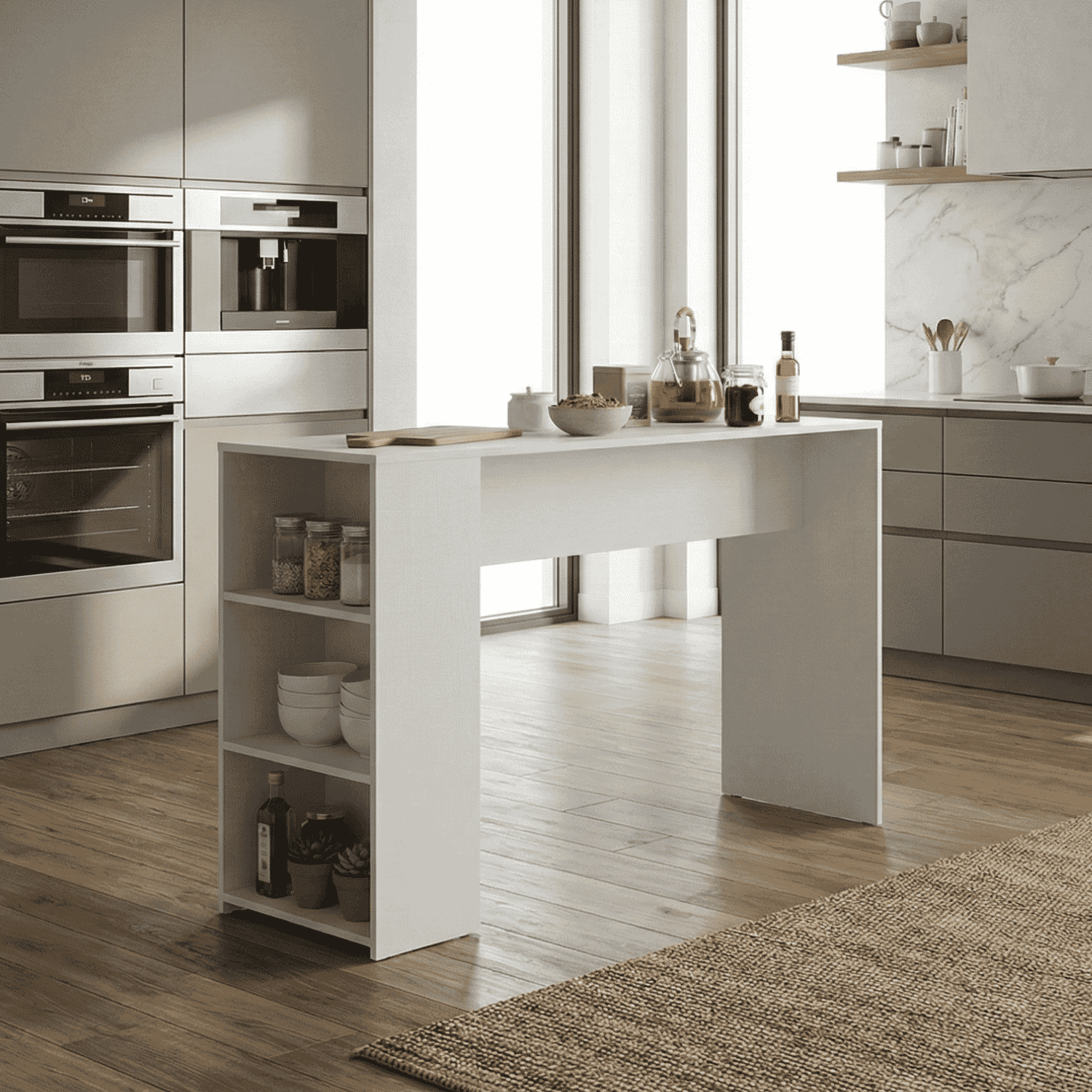 Isla de Cocina con Estantes 136x50x93 cm-1