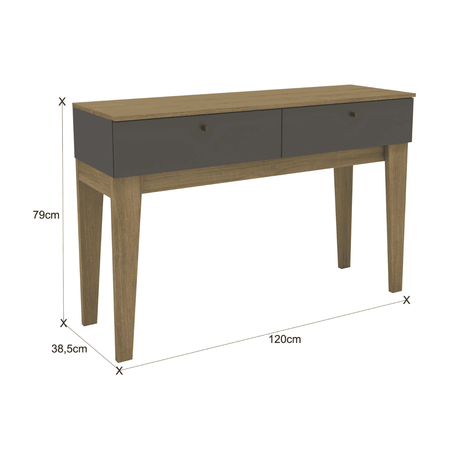 Arrimo Roma Gris 120x39x79 cm-2
