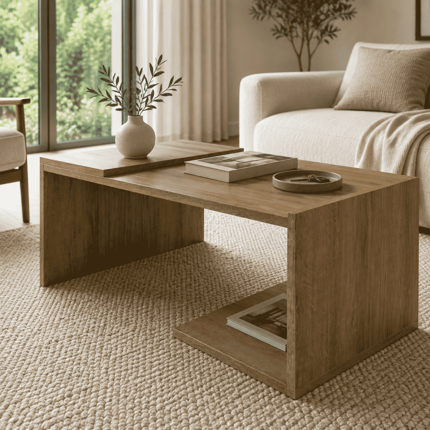 Mesa de Centro Torino Marrón 90x54x31 cm-0