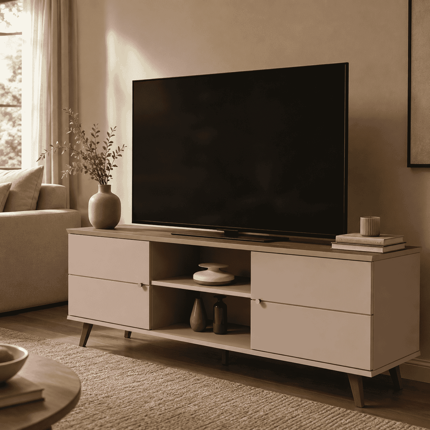 RACK TV HASTA 75 PULGADAS 180X64X38 CM GRIS - ARACAJU-0