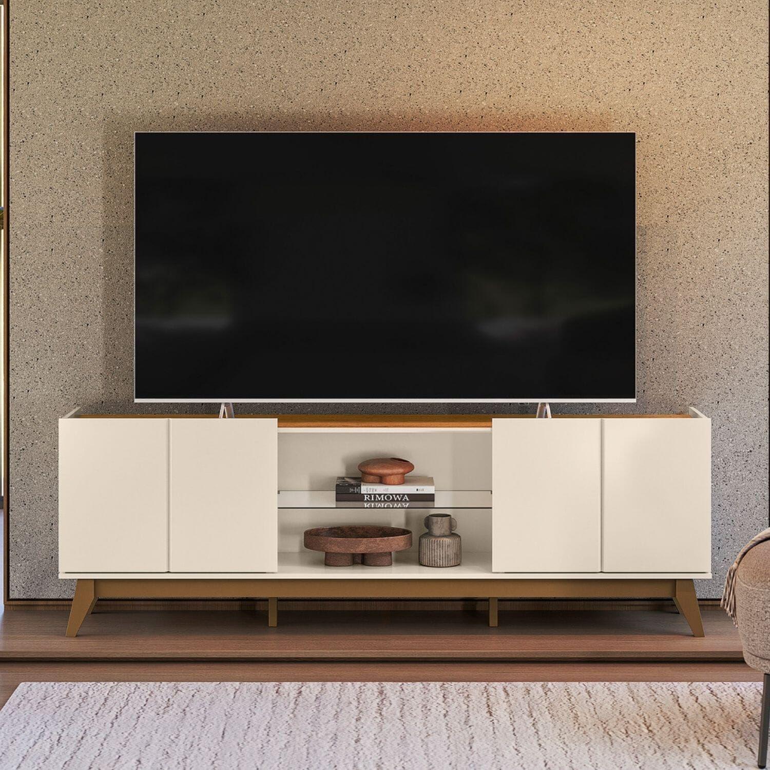 RACK TV HASTA 75 PULGADAS 200X67X35 CM BEIGE - GUARUJA-1