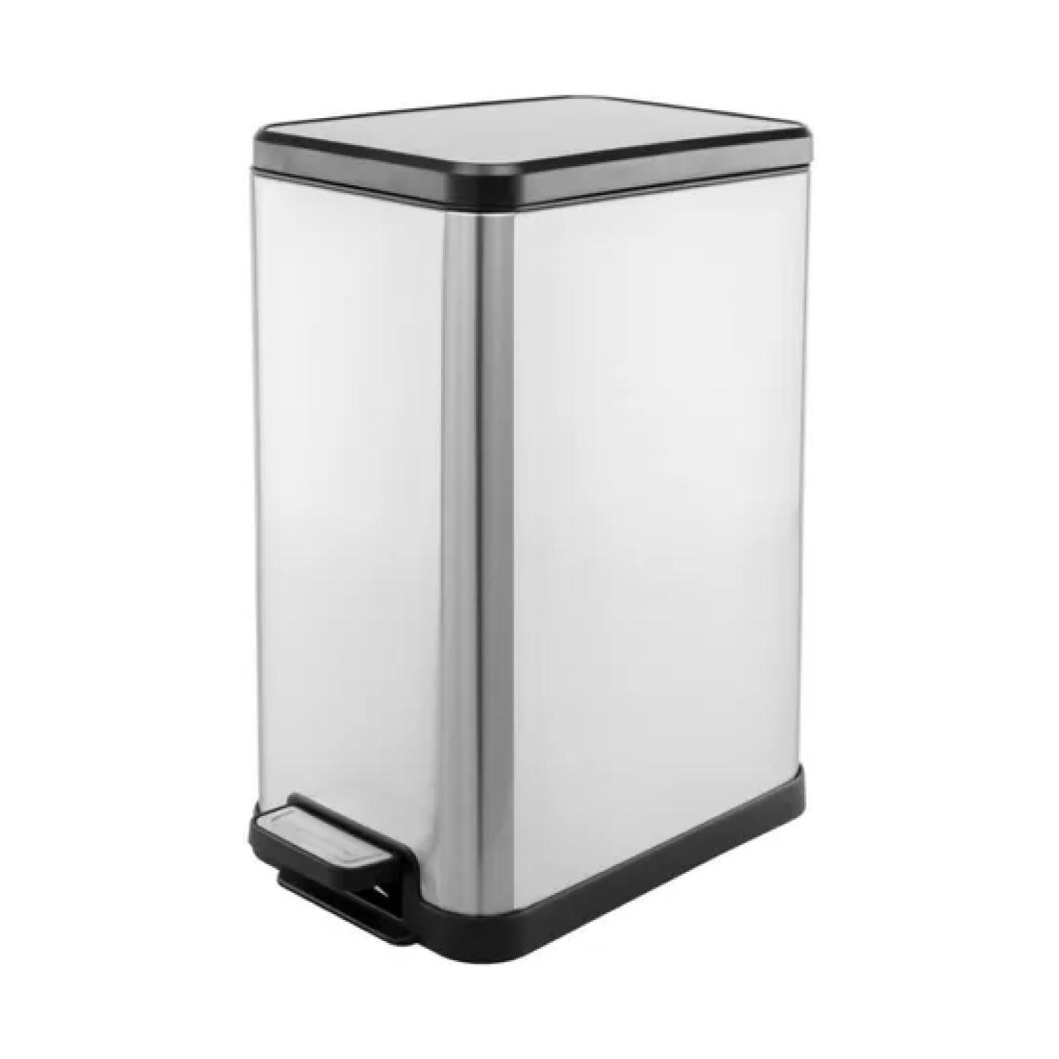 Basurero Acero Inoxidable 15 Litros Rectangular-0