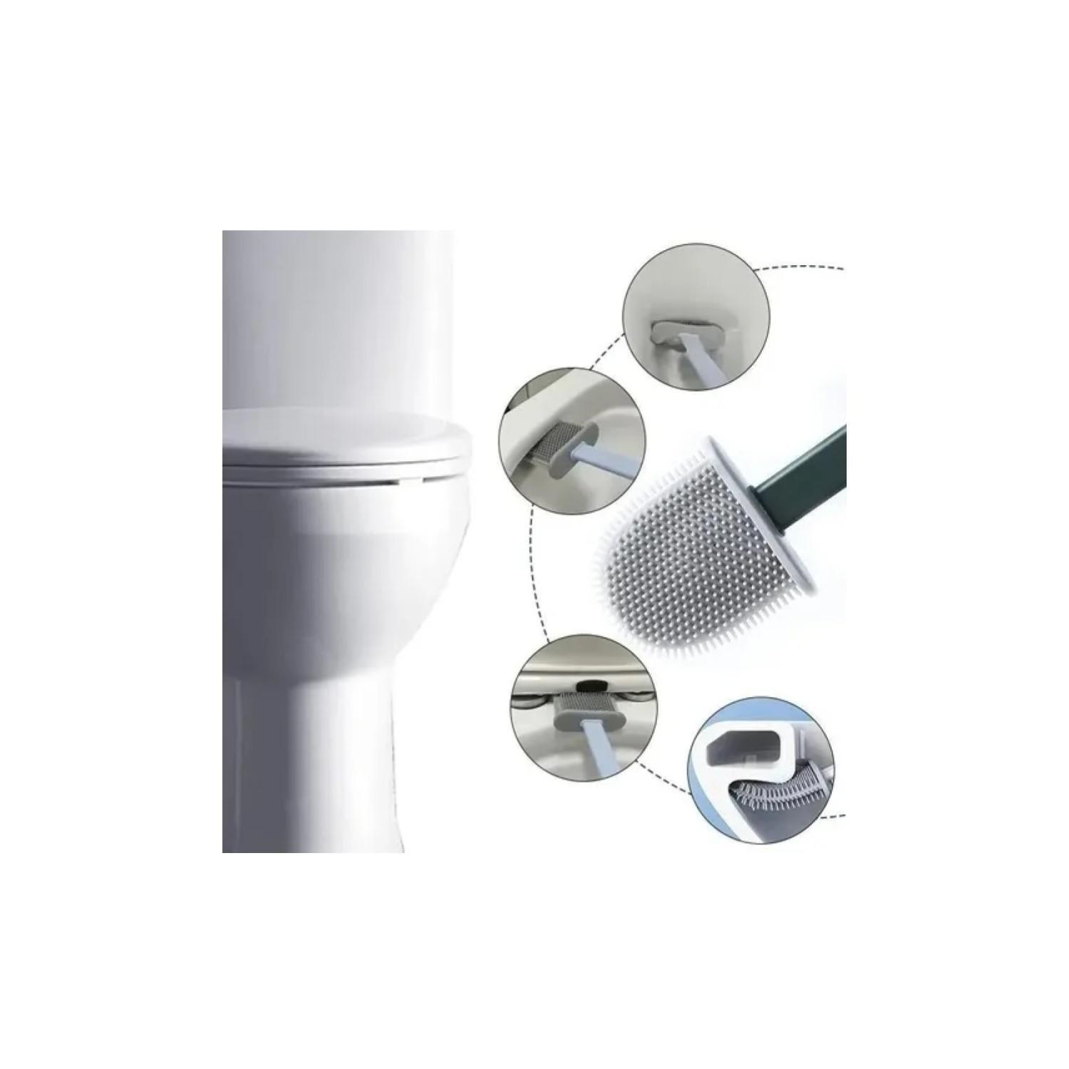 Escobilla De Baño Con Porta Escobilla Silicona - Colores-2