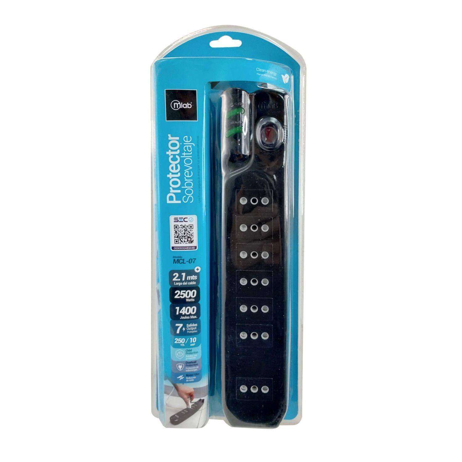 Alargador Protector De Voltaje Certificado 2.1 Metros MLAB - 9304-2