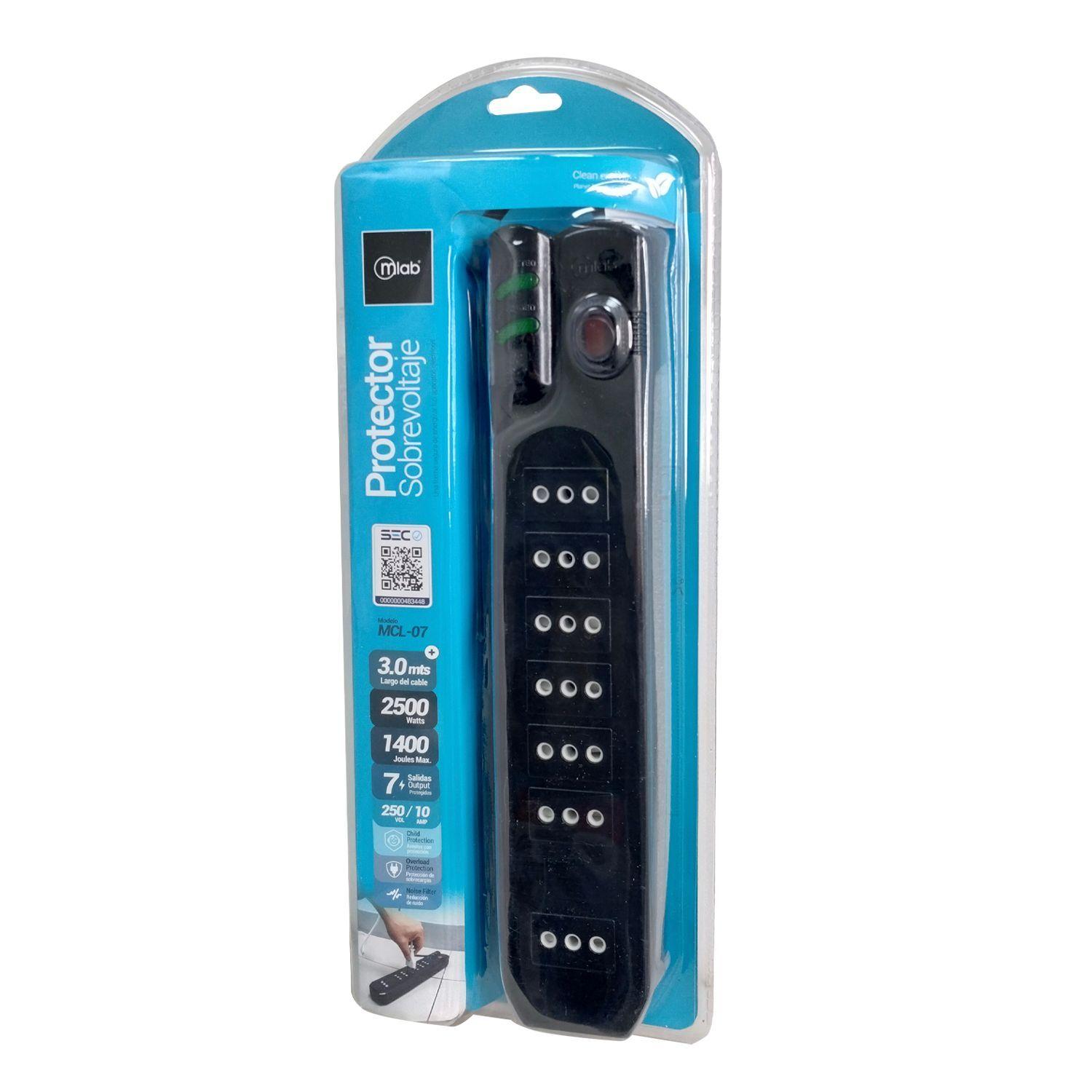 Alargador Protector De Voltaje Certificado 3 Metros MLAB - 9305-2