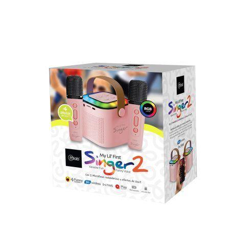 Parlante Karaoke Infantil 2 Micrófonos / Mlab - 9395 Rosado-4