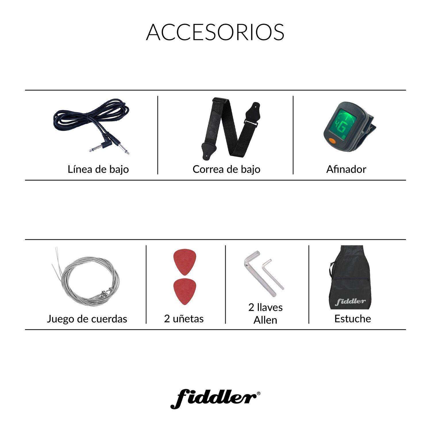 Bajo El ctrico Azul Amplificador 20w Fiddler FD TEP4200B-4