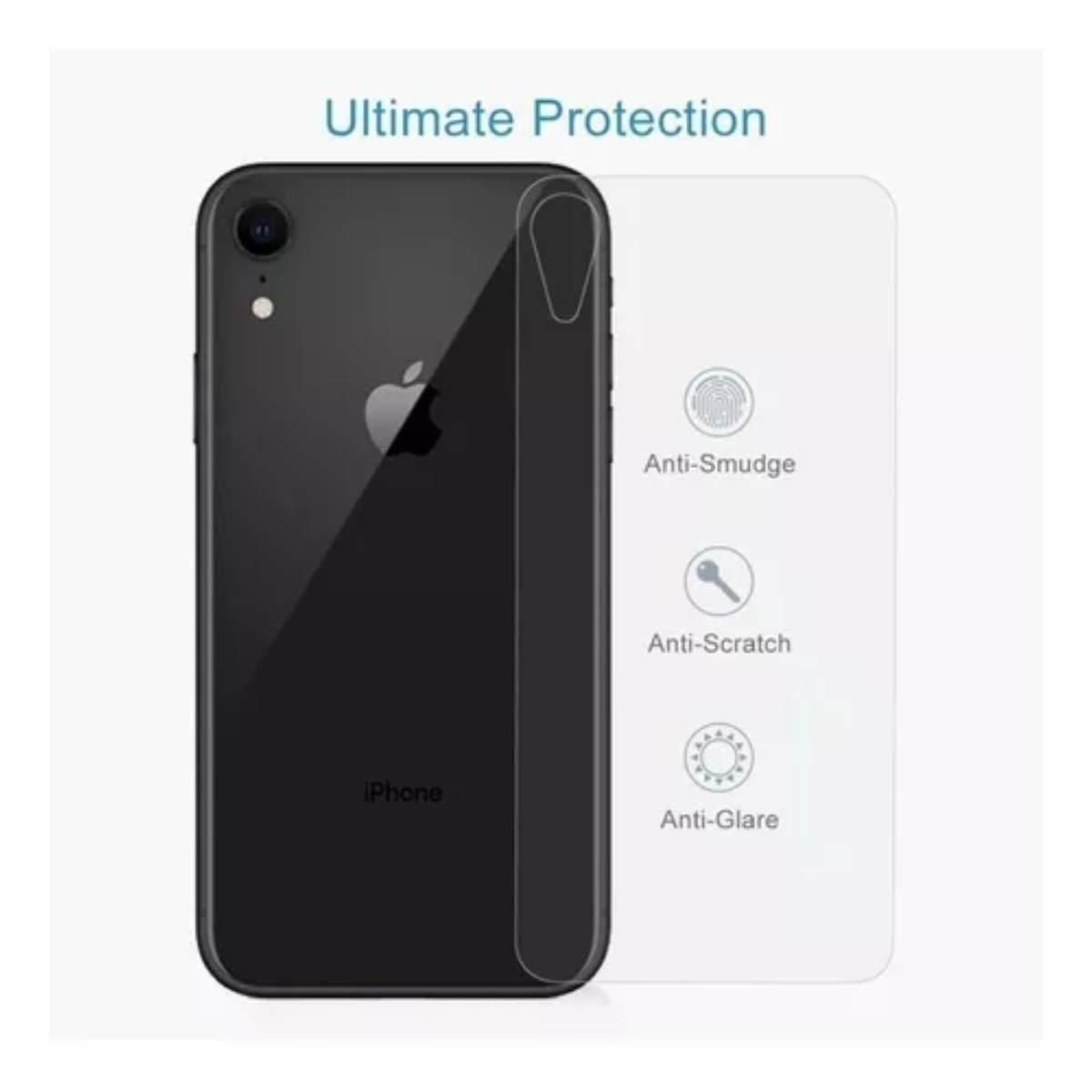 Lamina De Vidrio Templado Trasera De iPhone XR-2