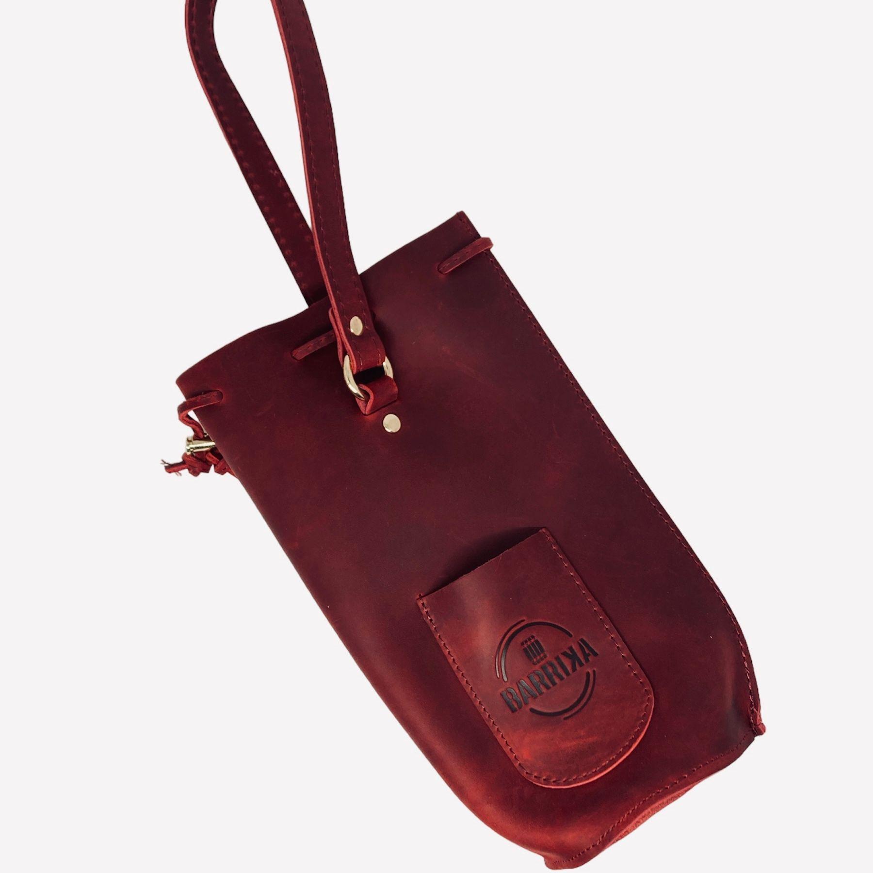 Bolso Portabotella de Vino en Cuero-0