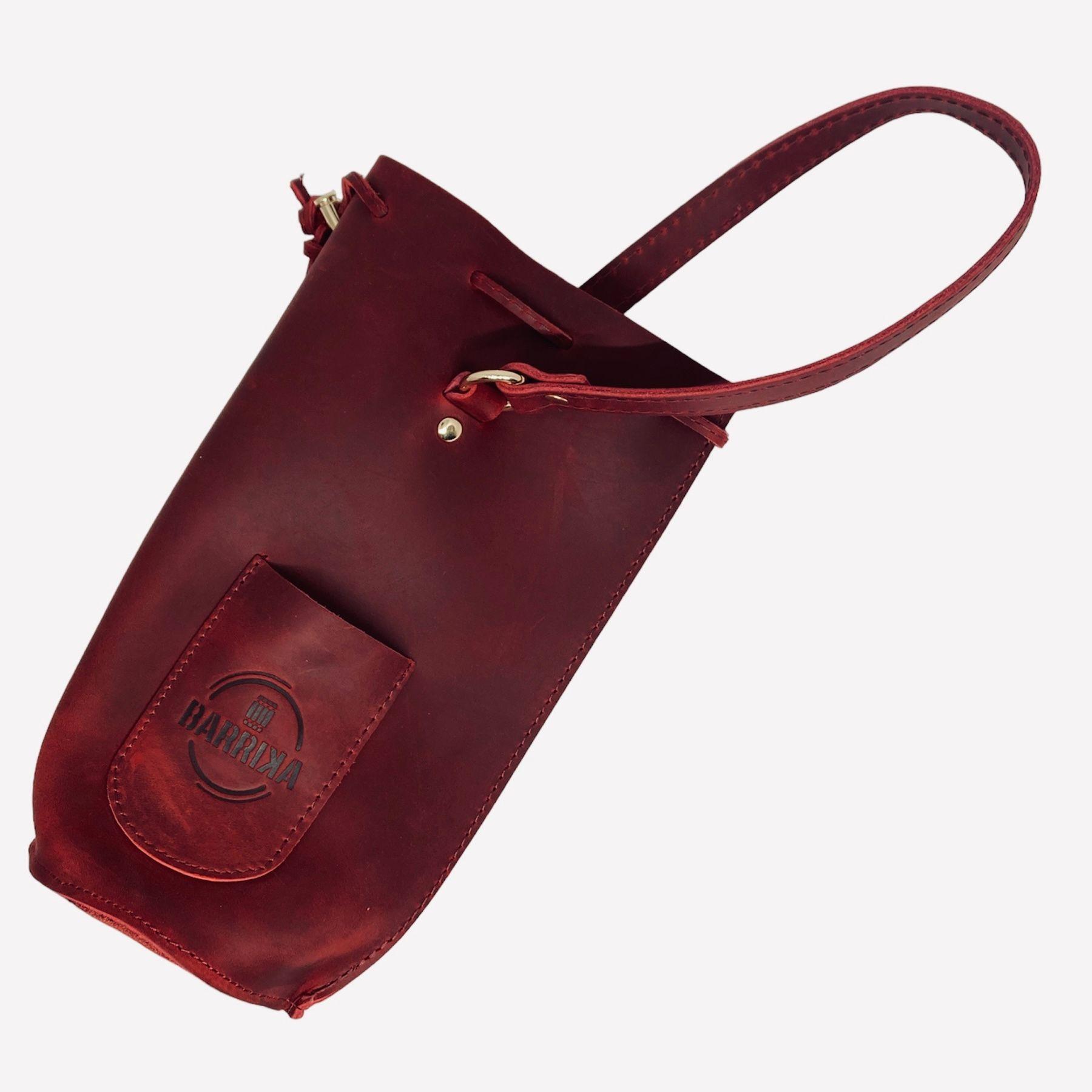 Bolso Portabotella de Vino en Cuero-3
