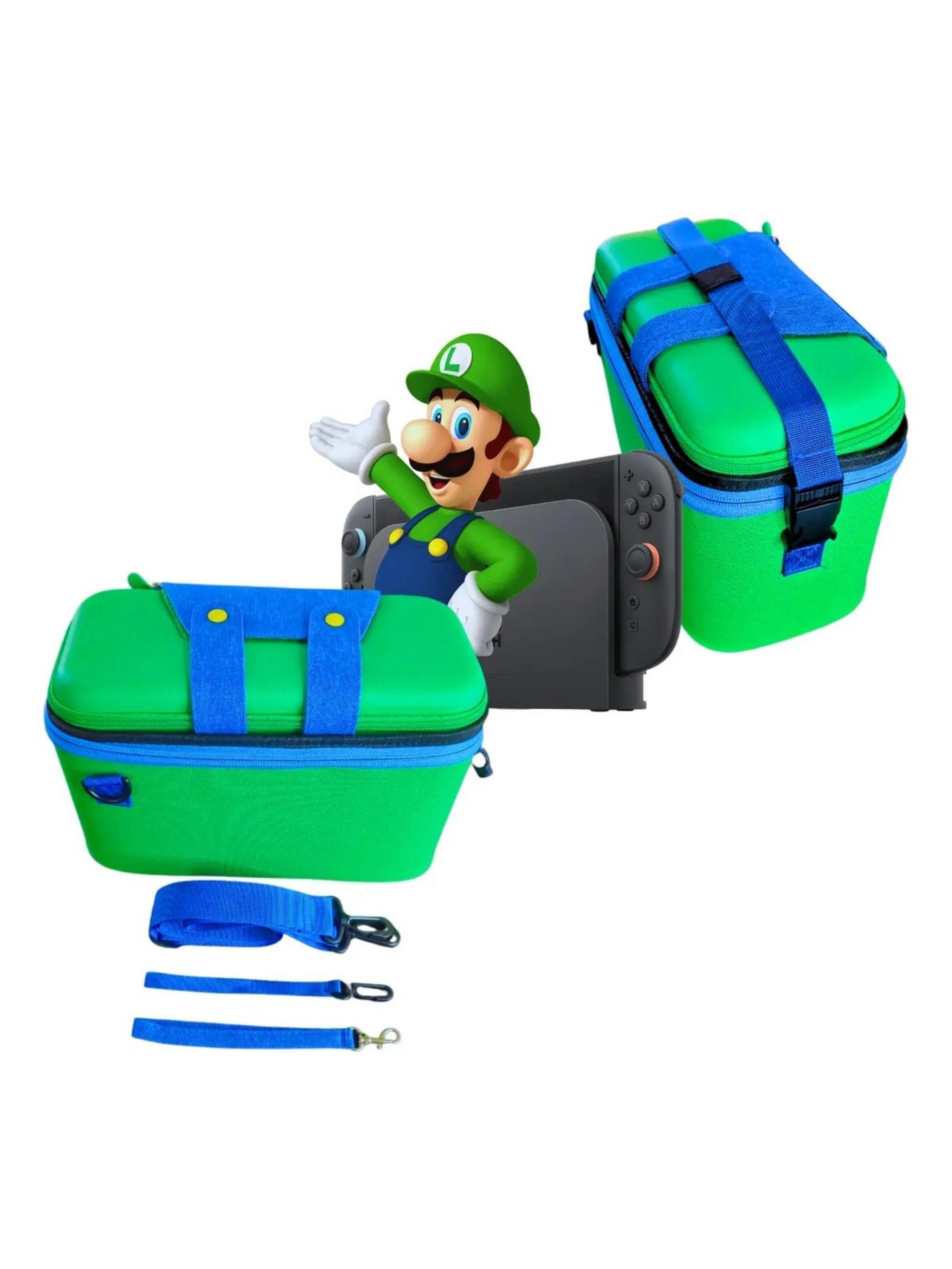 Bolso De Viaje 2 EN 1 con diseño de Luigi compatible con Nintendo Switch 2-0