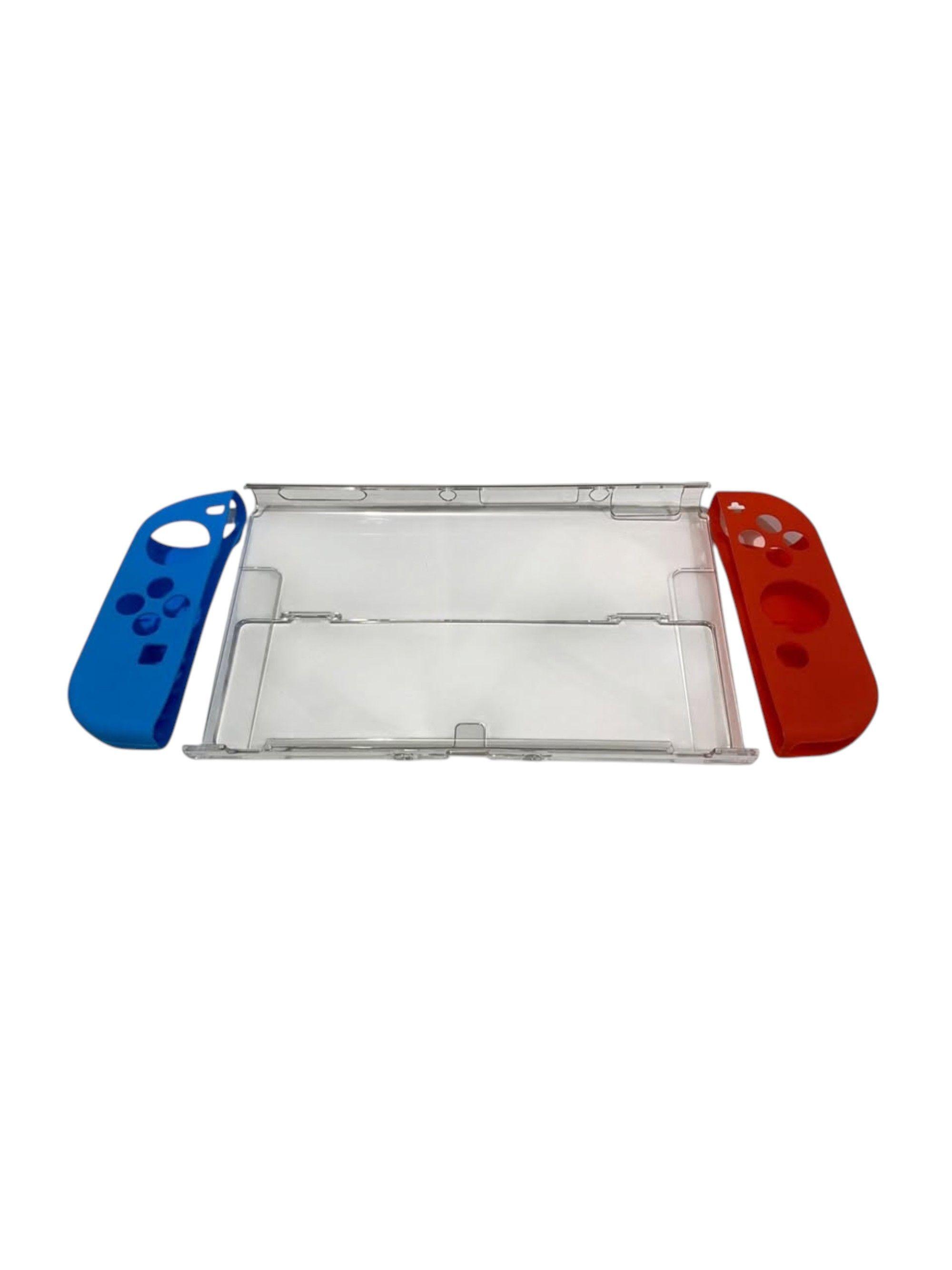  Carcasa acrilica mas fundas Silicona para joycon compatible con nintendo switch -3