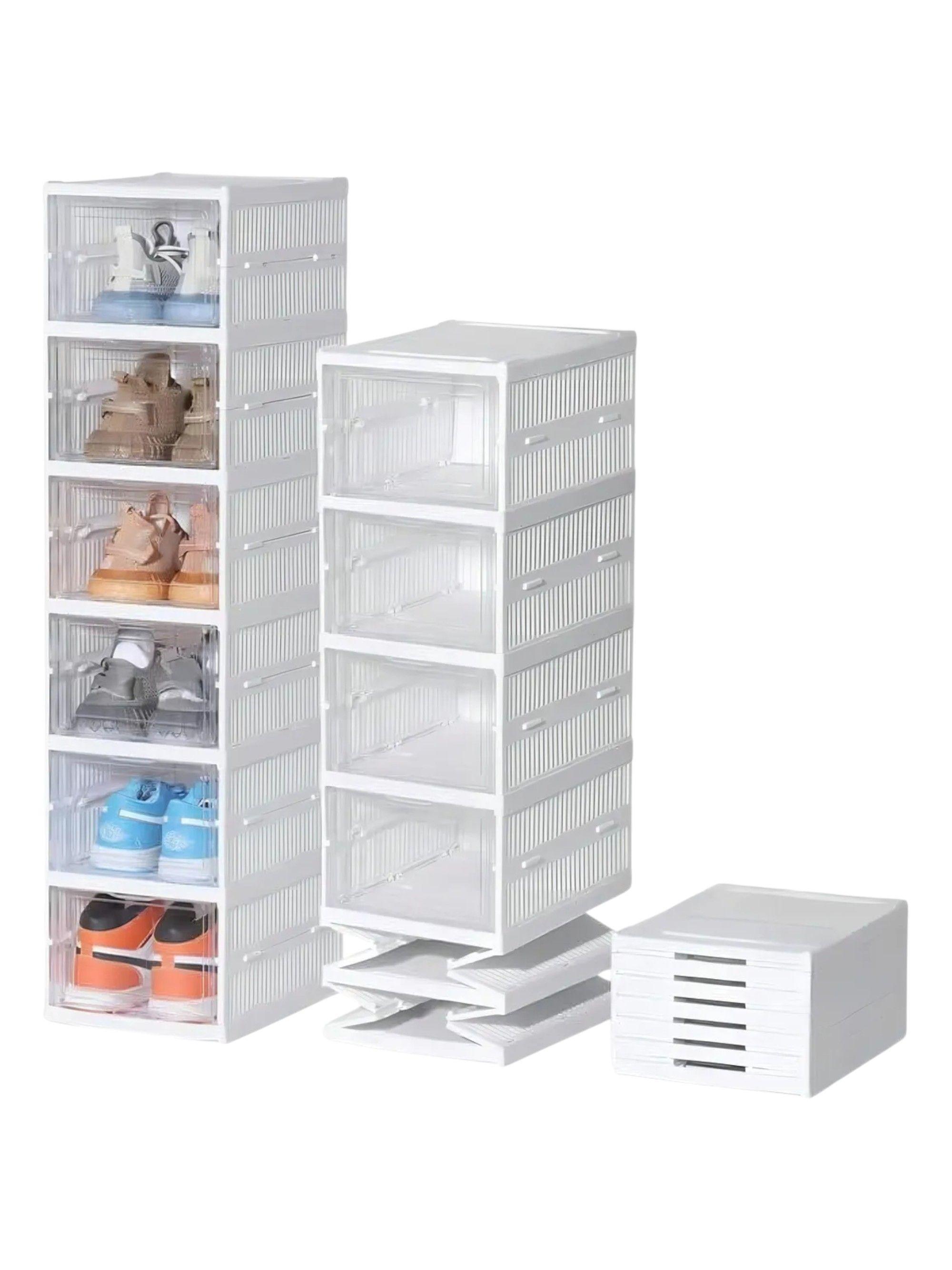 Organizador De Zapatos Gaccoa 6 Niveles Plegables Cajas Organizadora Para Zapatillas-2