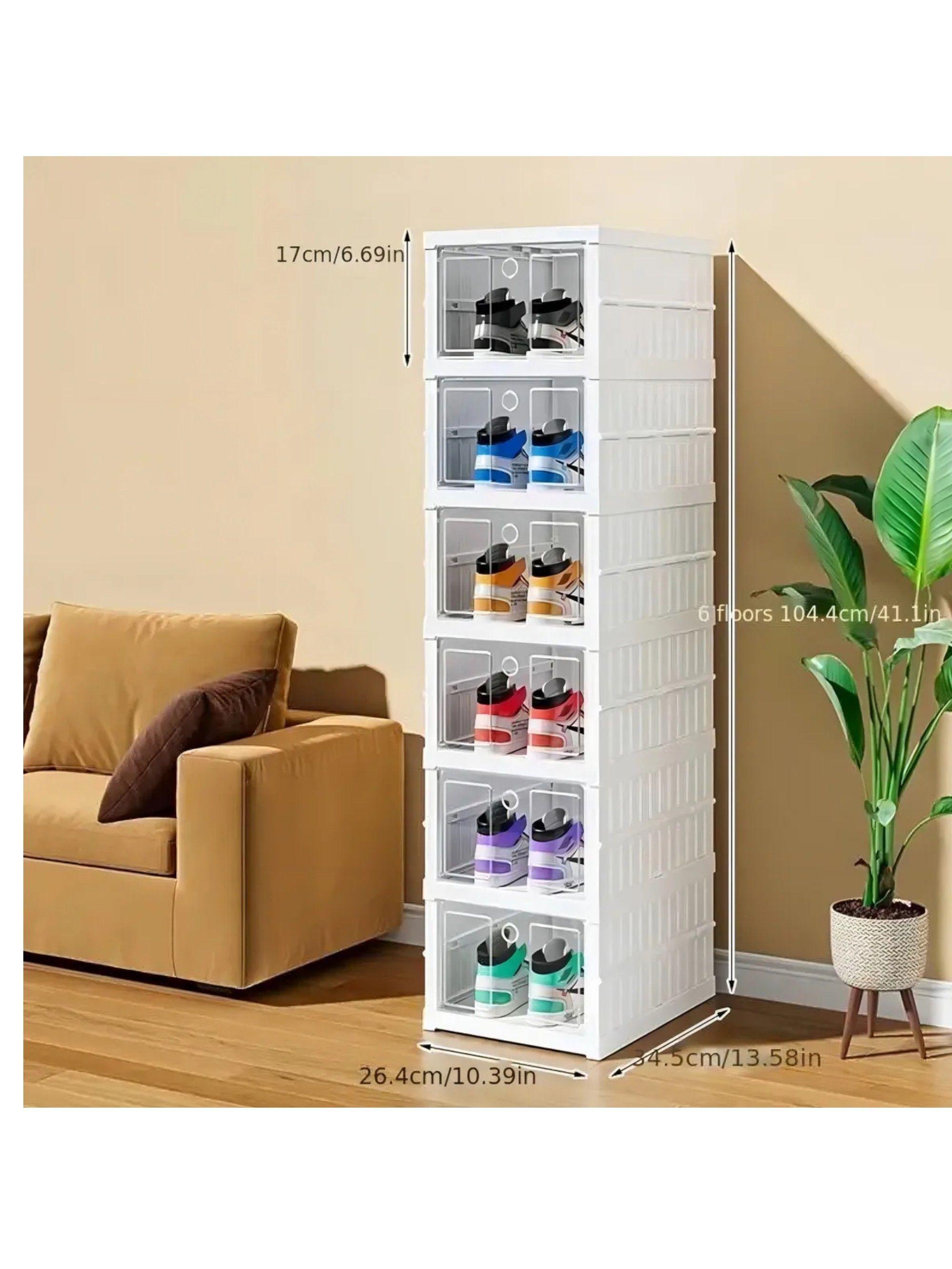 Organizador De Zapatos Gaccoa 6 Niveles Plegables Cajas Organizadora Para Zapatillas-6