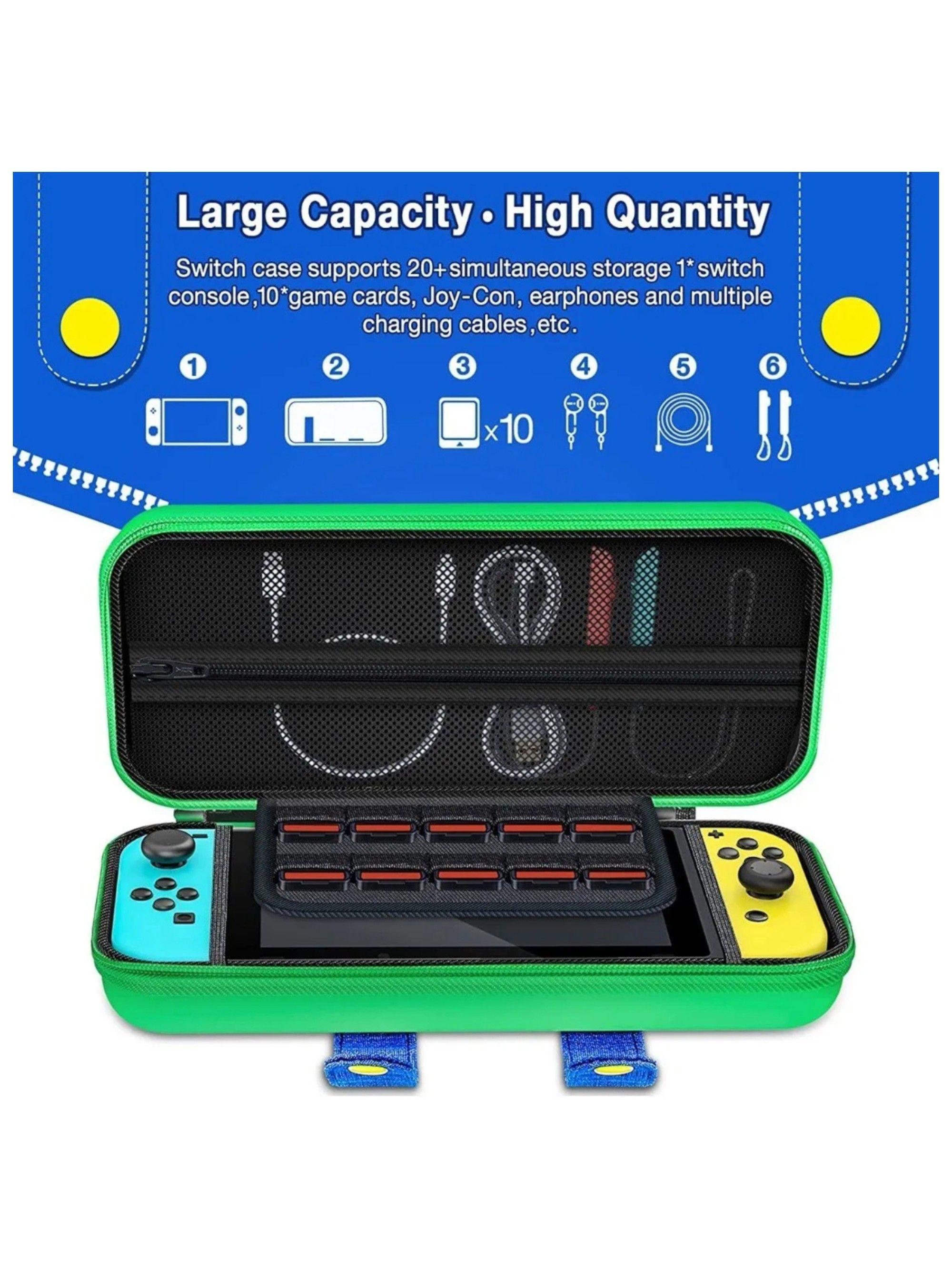 Bolso protector diseño de Luigi compatible con nintendo Switch normal y oled-3