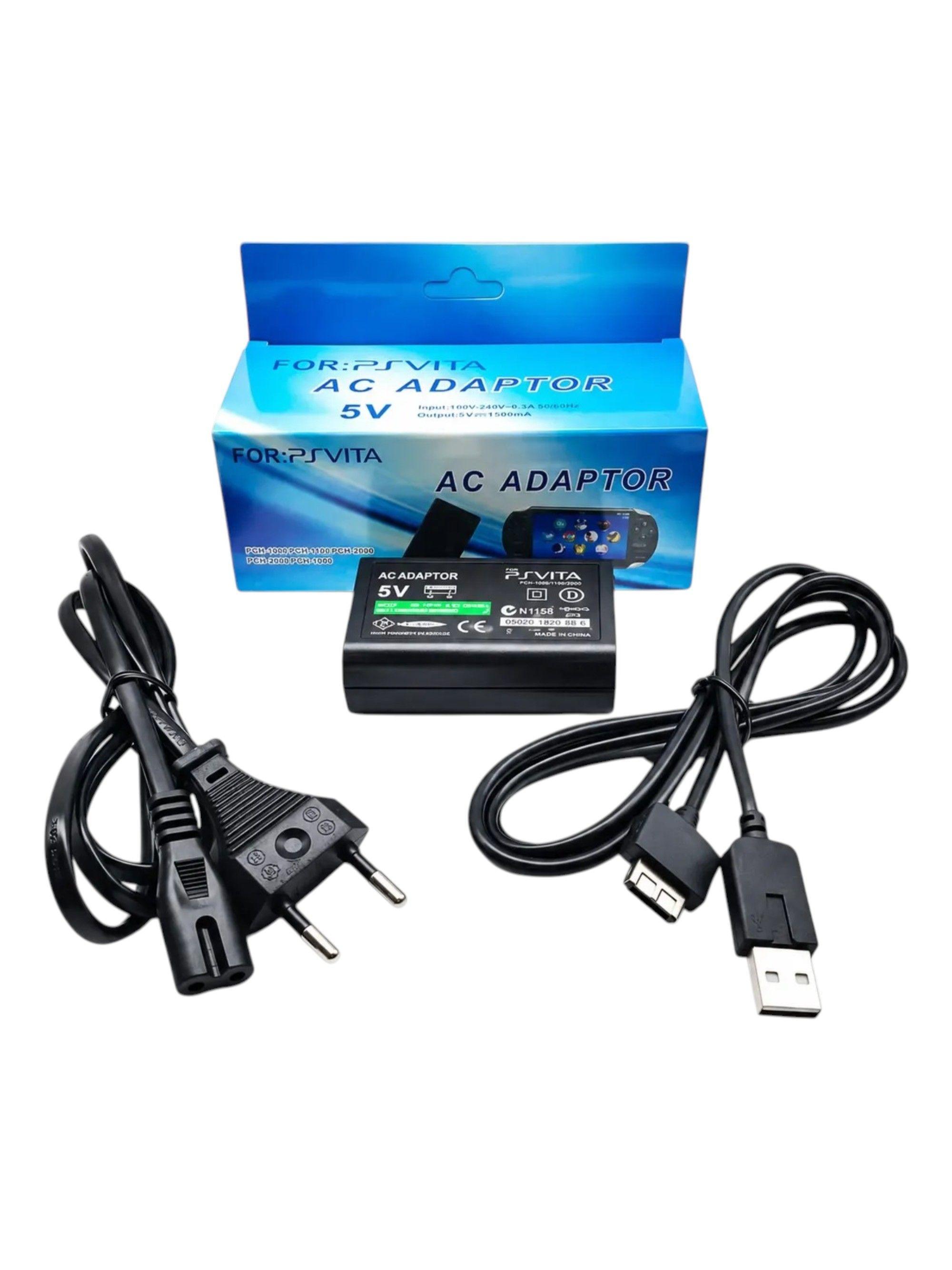 Cargador Compatible Ps Vita 1000 Adaptador + Cable De Datos-1
