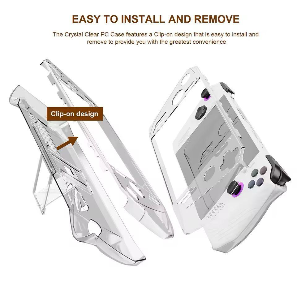  Pack de Carcasa Acrílica + Lámina de Vidrio para ASUS ROG Ally-3