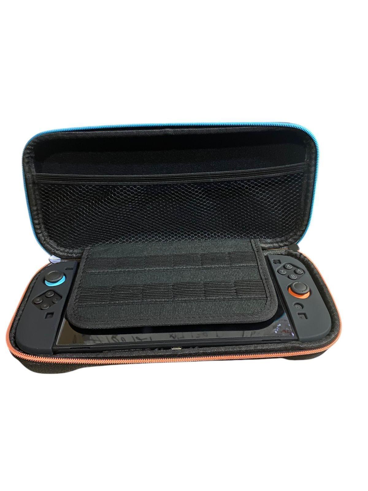 Estuche negro con cierre de colores compatible con nintendo switch 2-2