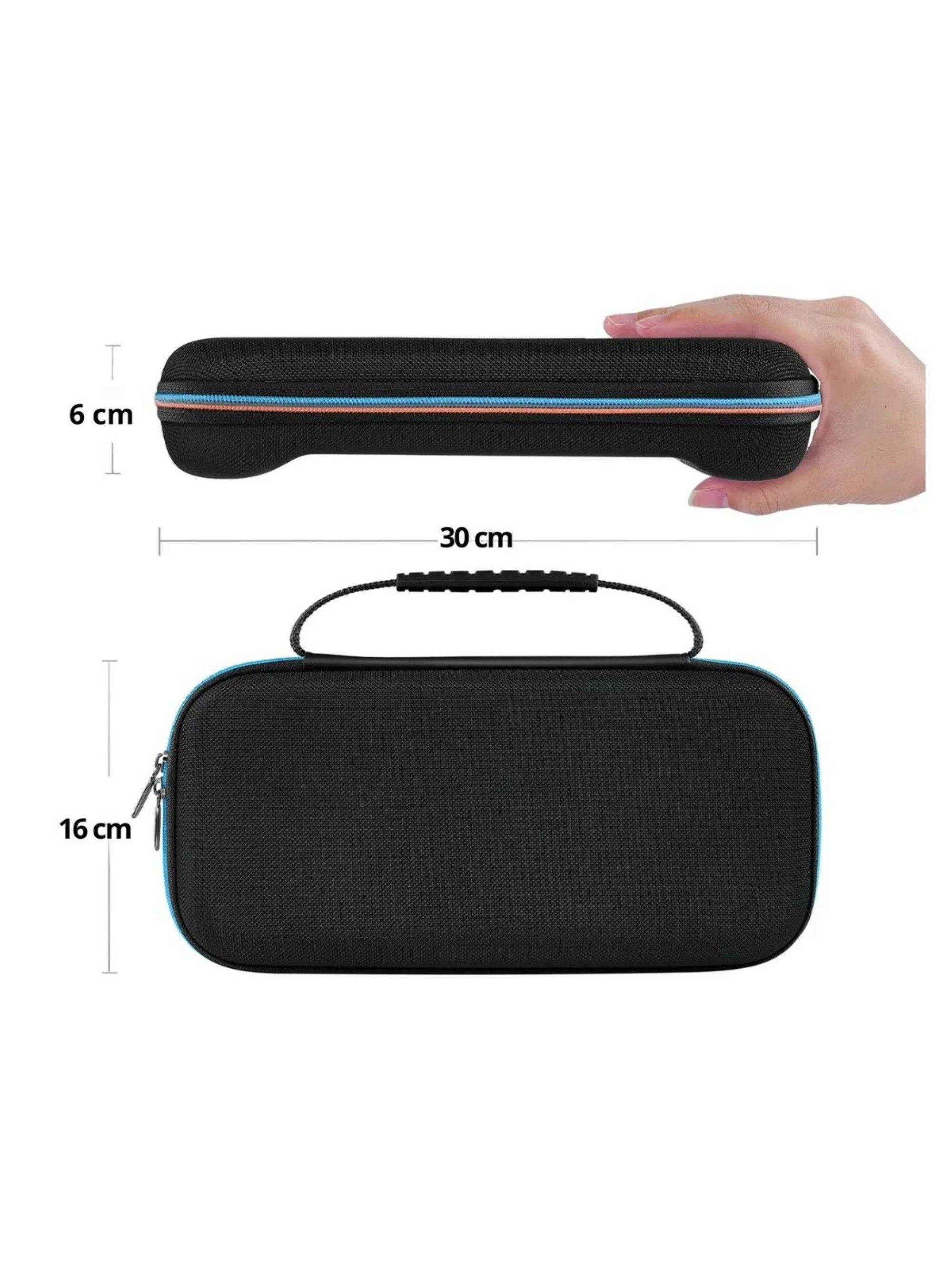 Estuche negro con cierre de colores compatible con nintendo switch 2-3