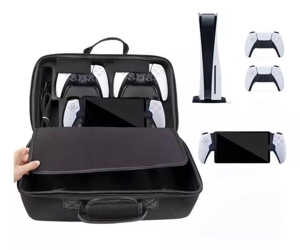 Bolso viaje rigido protector consola compatible playstation 5 / ps5 portal / ps5 Slim -2