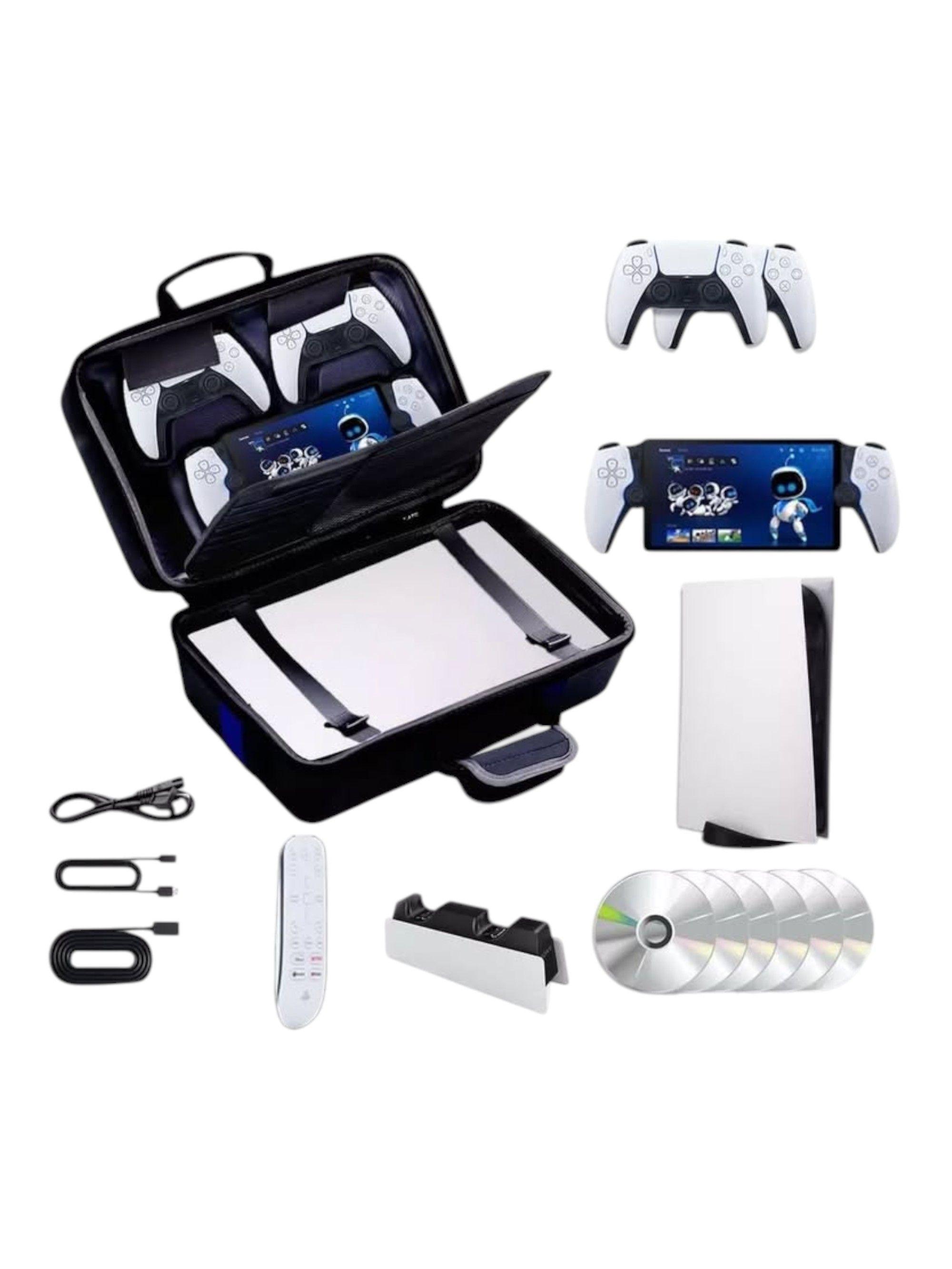 Bolso viaje rigido protector consola compatible playstation 5 / ps5 portal / ps5 Slim -4