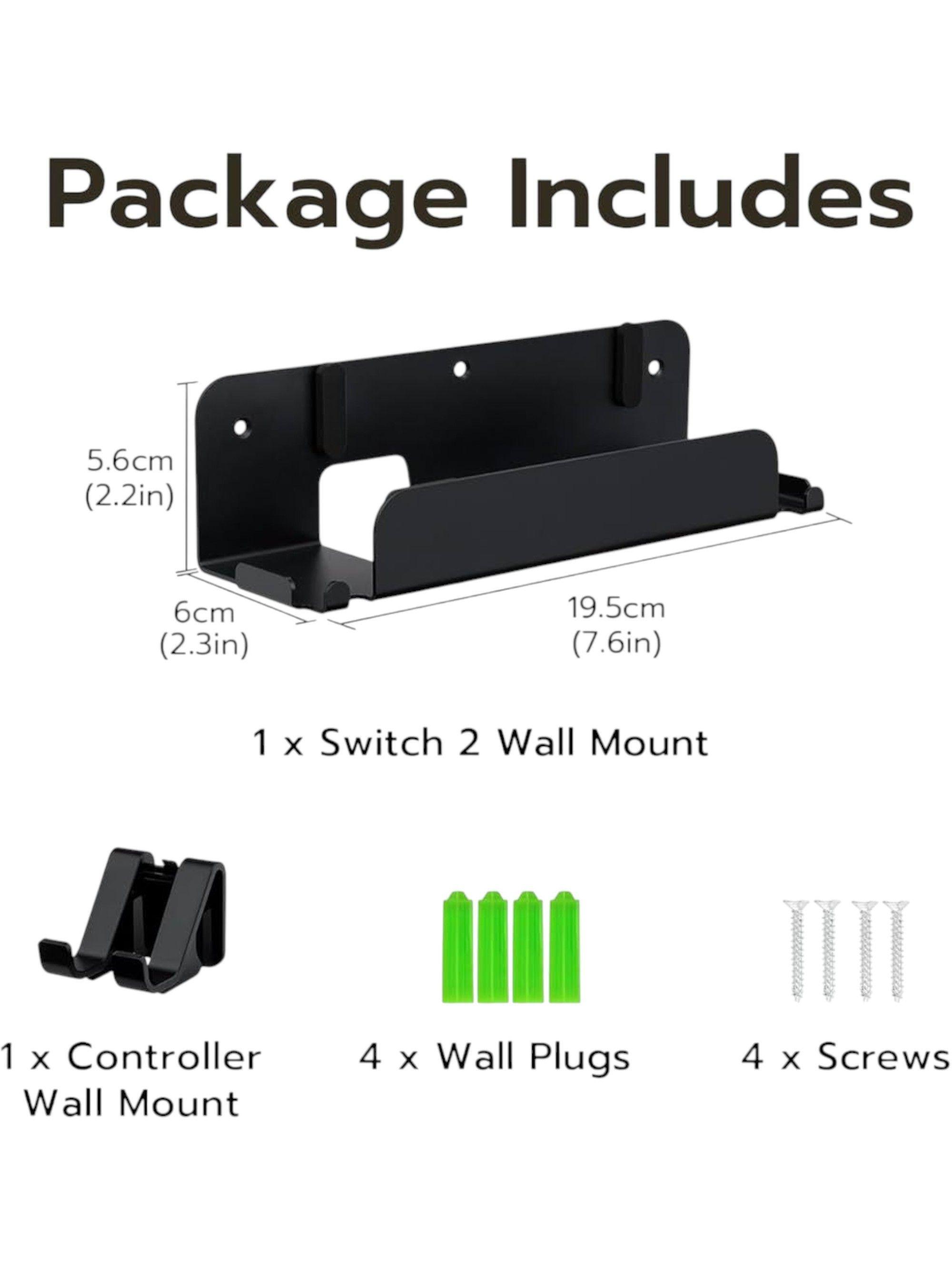 Soporte de pared compatible con Switch 2, Dock, joycon y control Pro.-2
