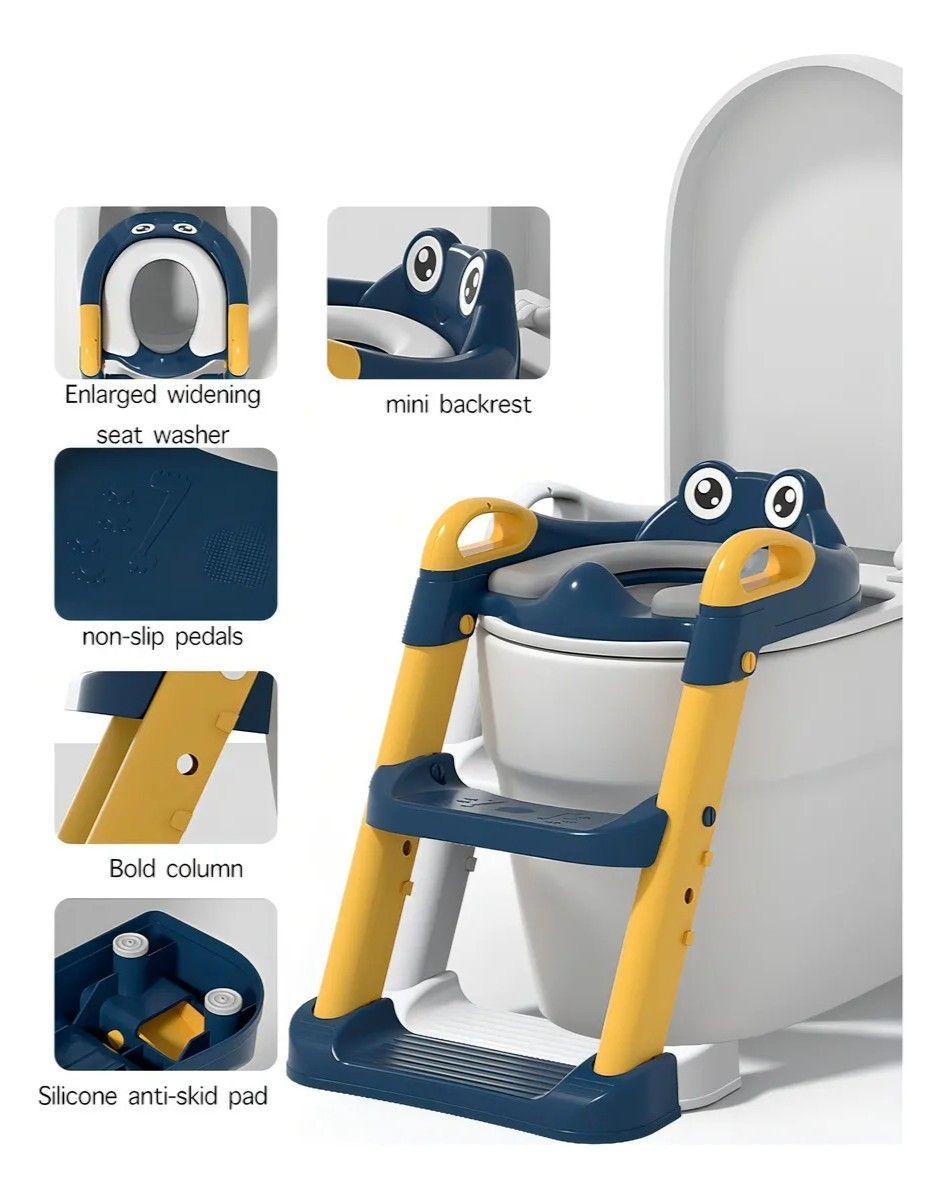 Escalera Para Niño Inodoro Asiento con cogin-7