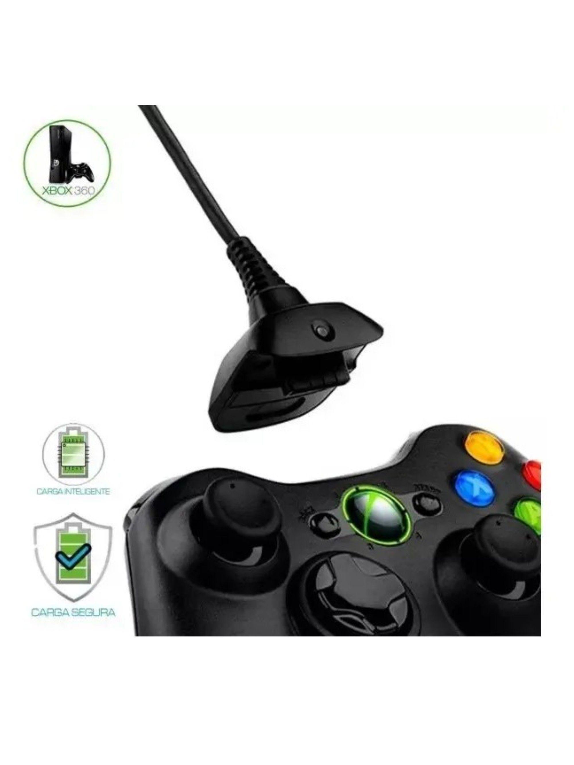 Kit Carga y Juega compatible Xbox 360 Slim Batería 8000 mAh Cable 1m -1