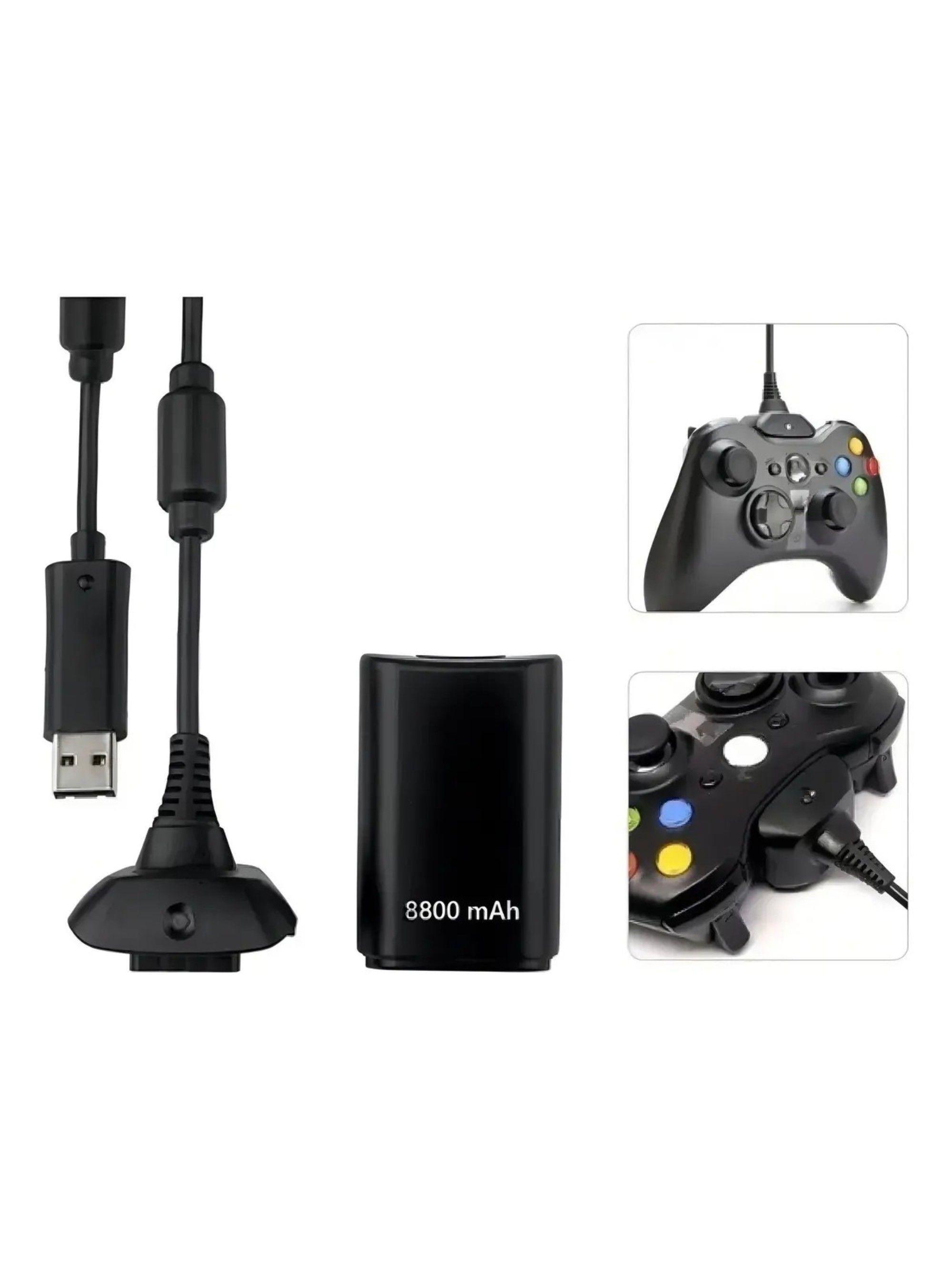Kit Carga y Juega compatible Xbox 360 Slim Batería 8000 mAh Cable 1m -3