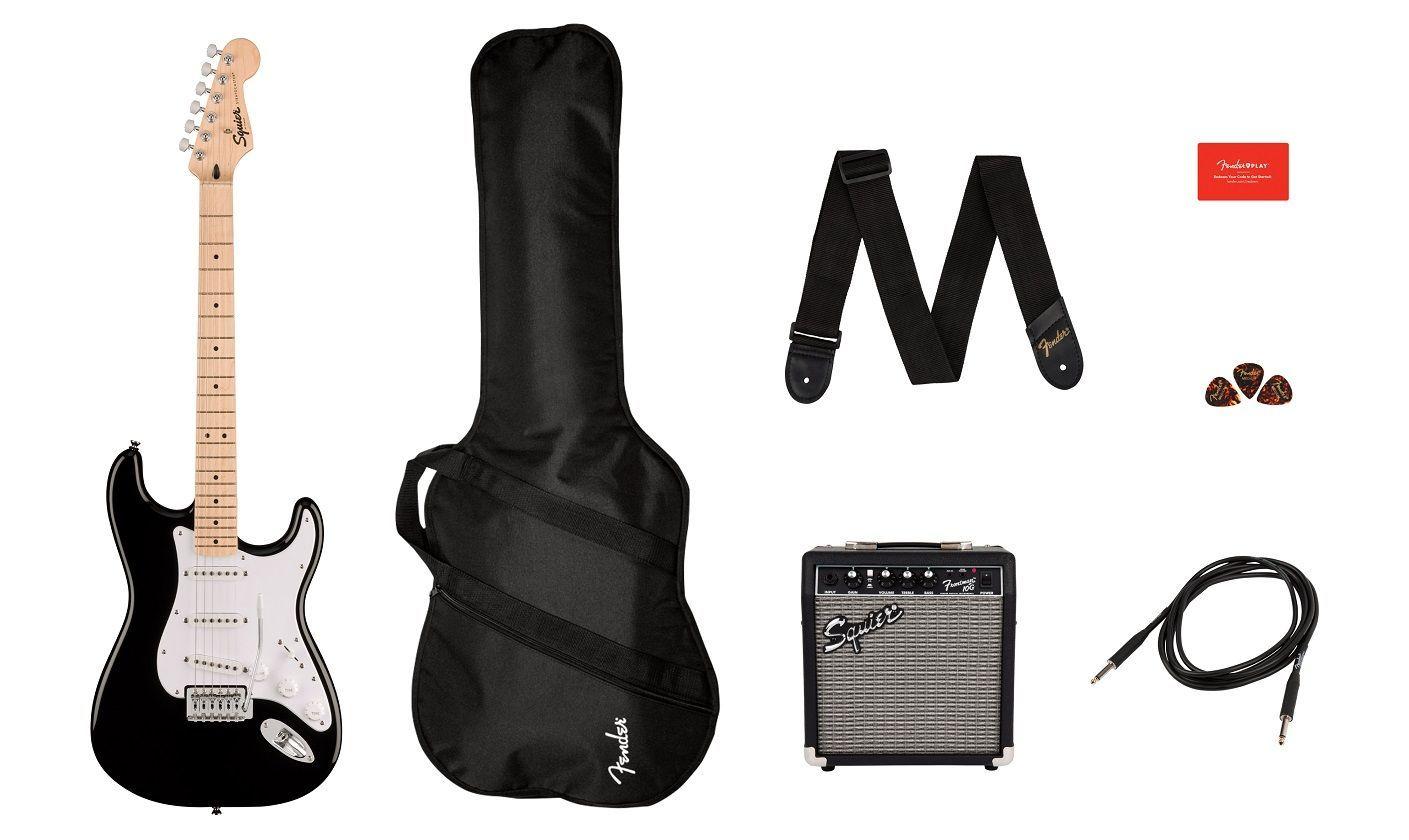Pack Guitarra Eléctrica Squier Stratocaster Sonic (Negro)-2