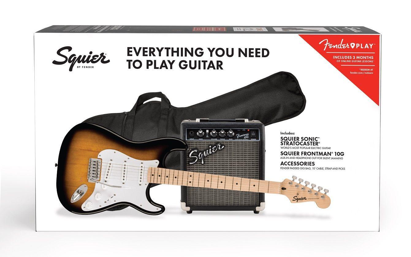 Pack Guitarra Eléctrica Squier Stratocaster Sonic (Sunburst)-1