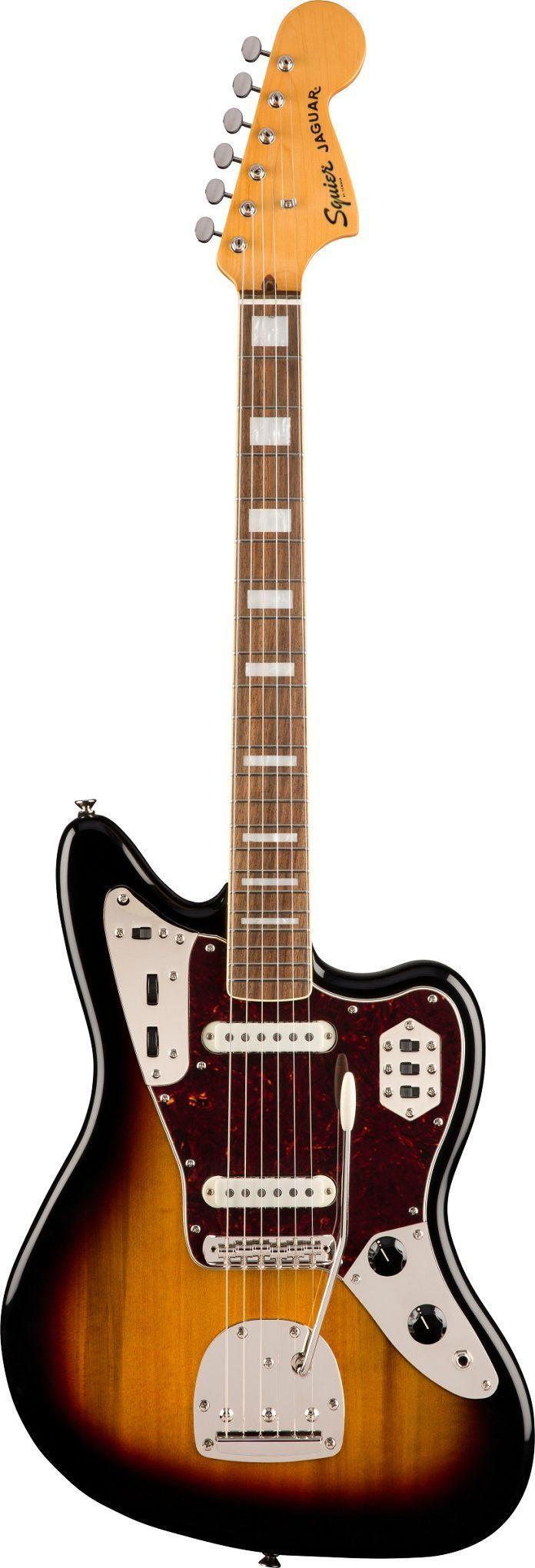 Guitarra Eléctrica Squier Jaguar Classic Vibe 70s Sunburst-0