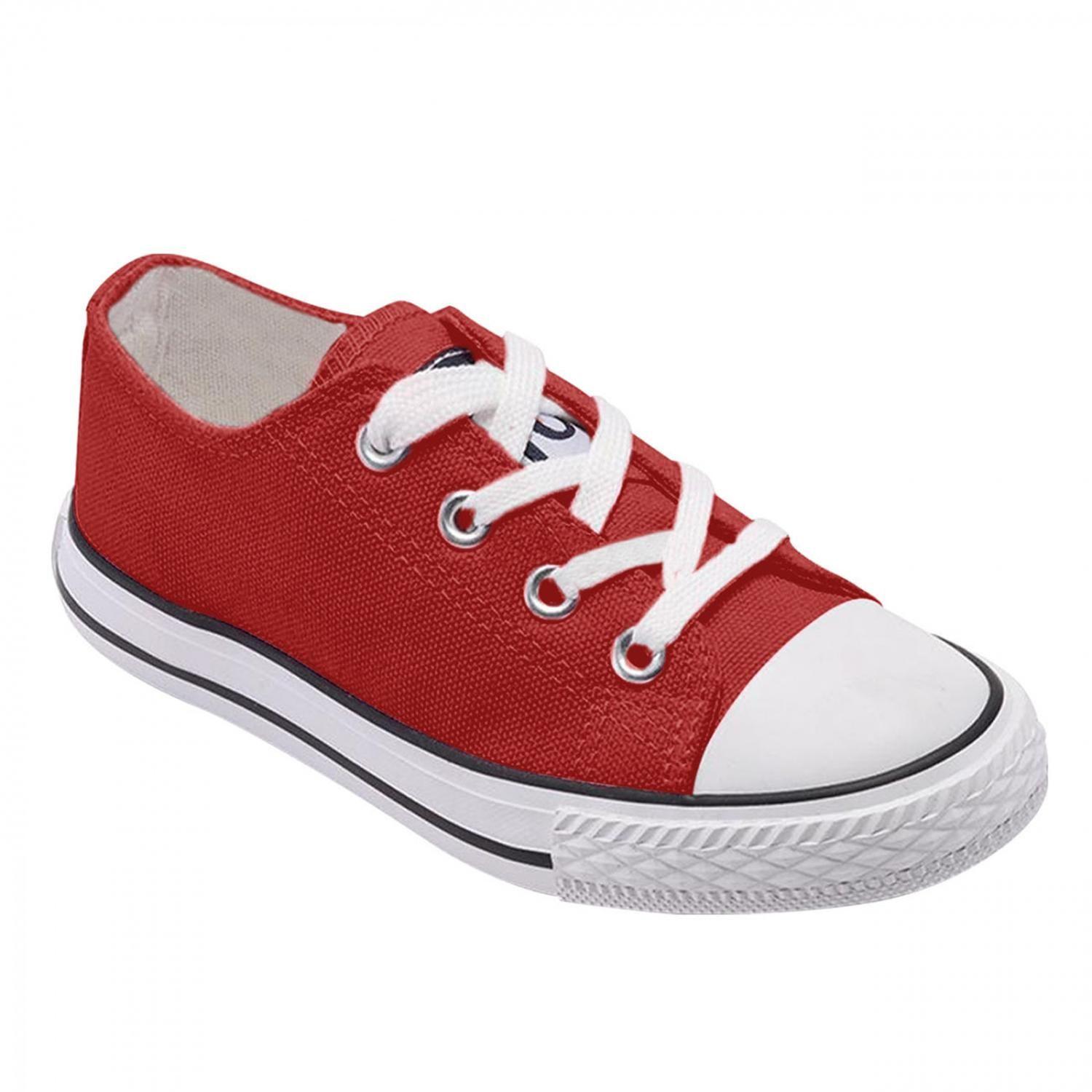 Zapatilla Infantil De lona Urbana Casual - Rojo - 7192-1