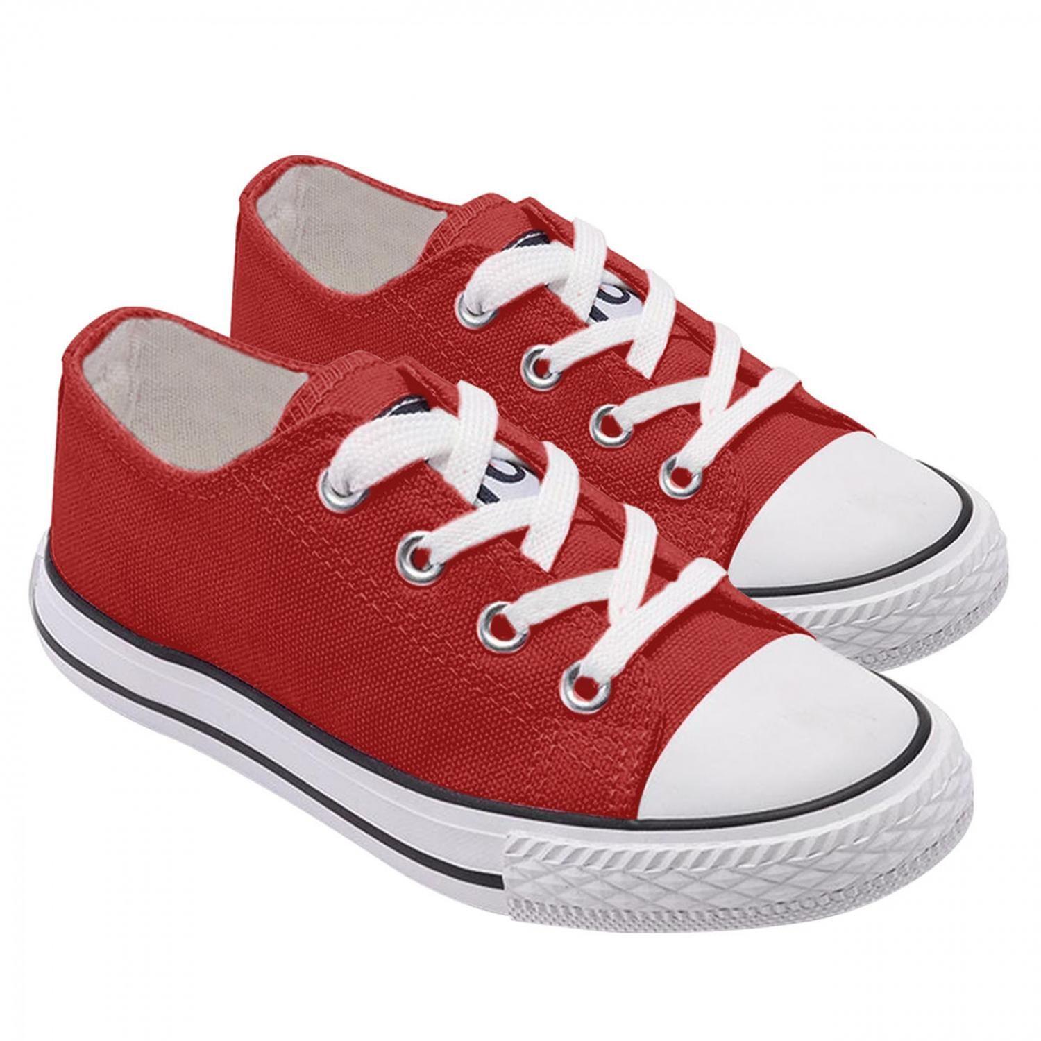 Zapatilla Infantil De lona Urbana Casual - Rojo - 7192-2