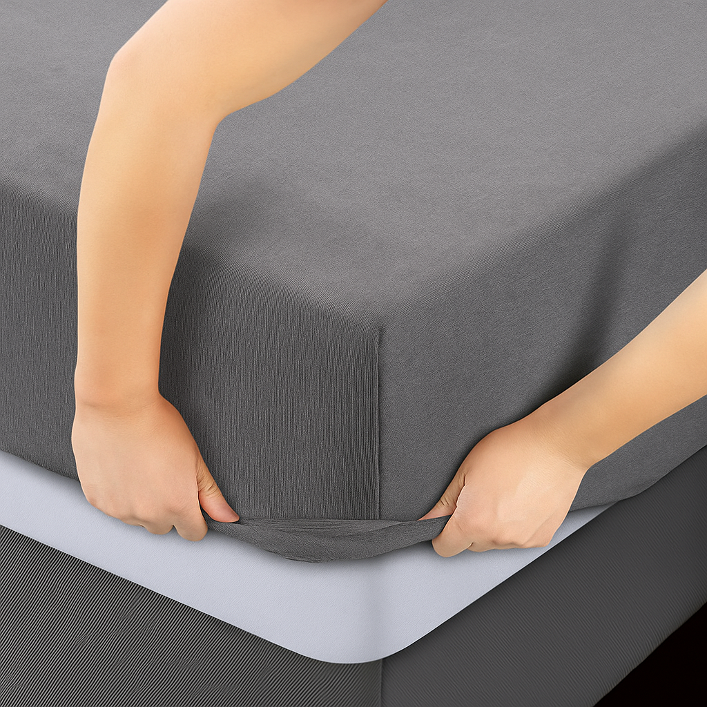 Sábanas 800 Hilos Lisas | 1.5 Plazas Calidad Hotelera Gris-2